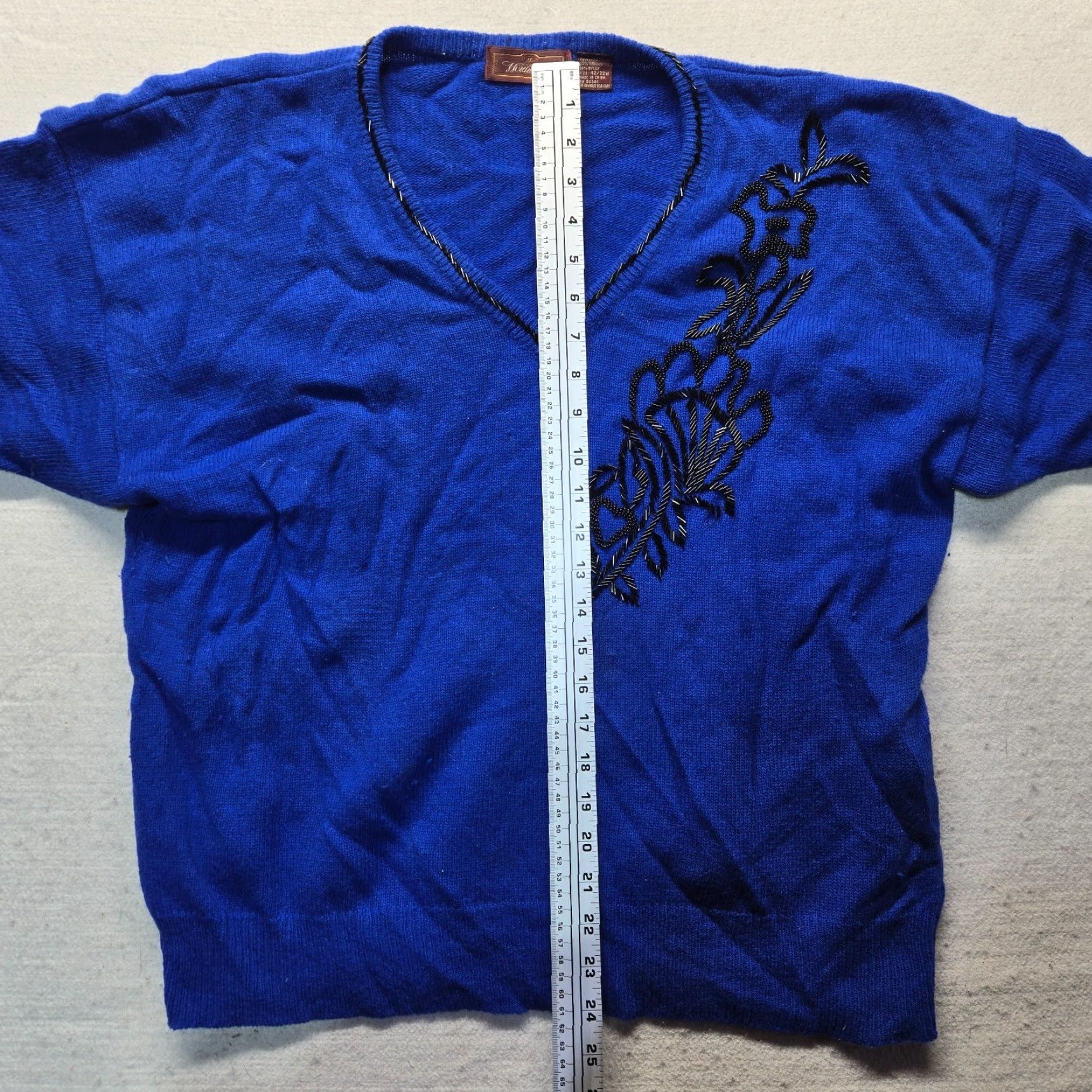 Vintage VINTAGE Washington Sweater Shirt Womens 22W Blue V-Neck Short Sleeve Knit Pullover Plus Size 22 Women’s Cold Weather Casual 90s Size 3XL / US 20-22 - 6 Thumbnail