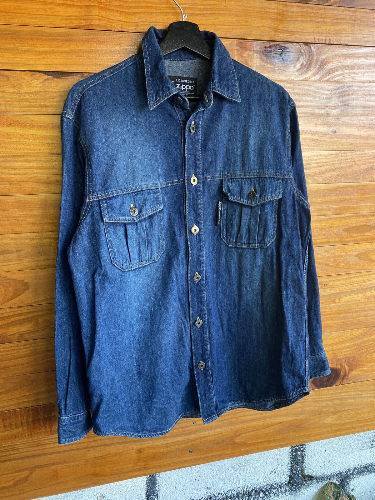 Zippo Vintage Zippo Denim Shirt | Medium Blue | Double Pocket Size US M / EU 48-50 / 2 - 5 Thumbnail