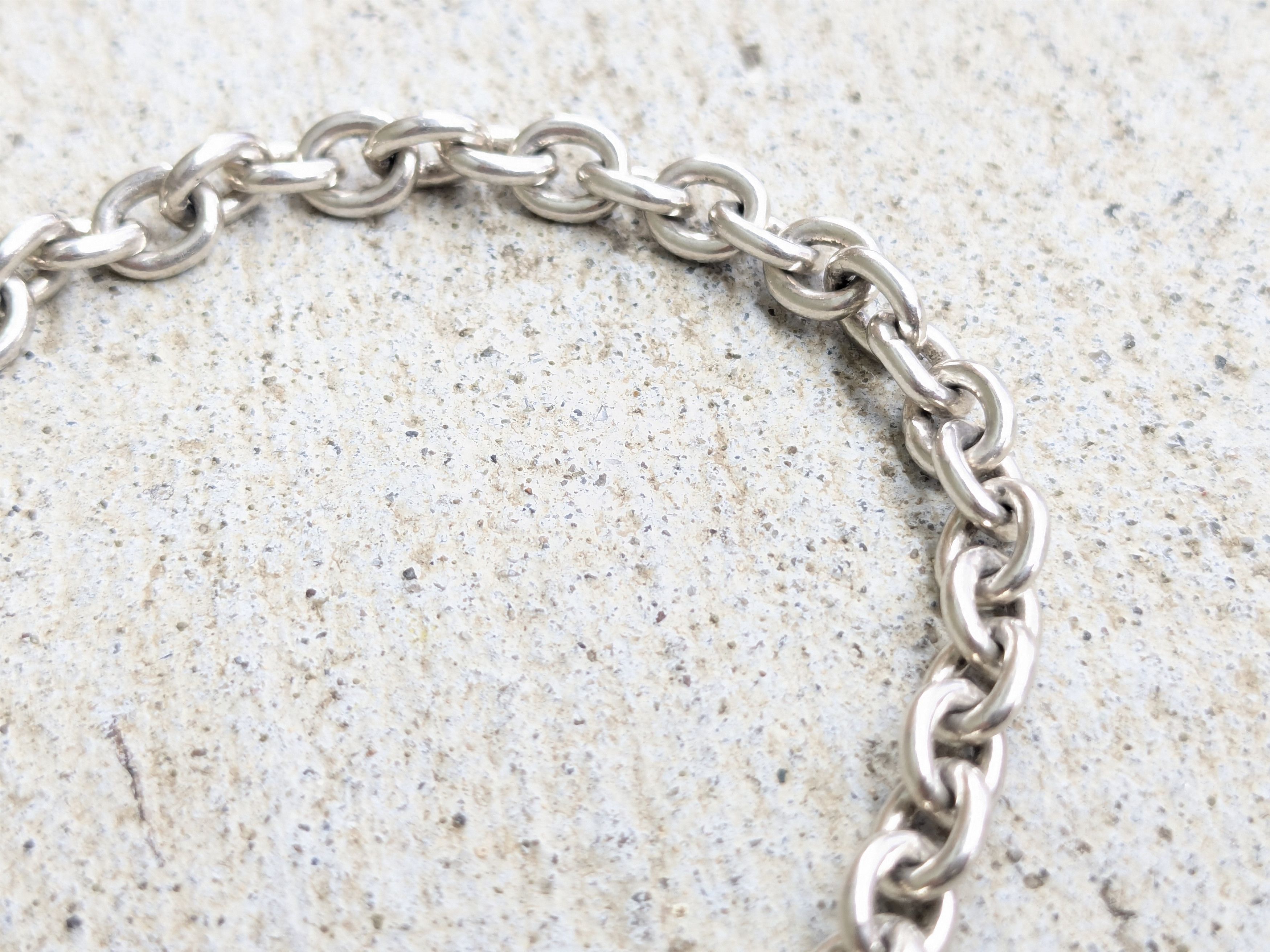 Jewelry Vintage Sterling Silver Bracelet Round Rolo Chain 7.5" Y2K Size ONE SIZE - 4 Thumbnail