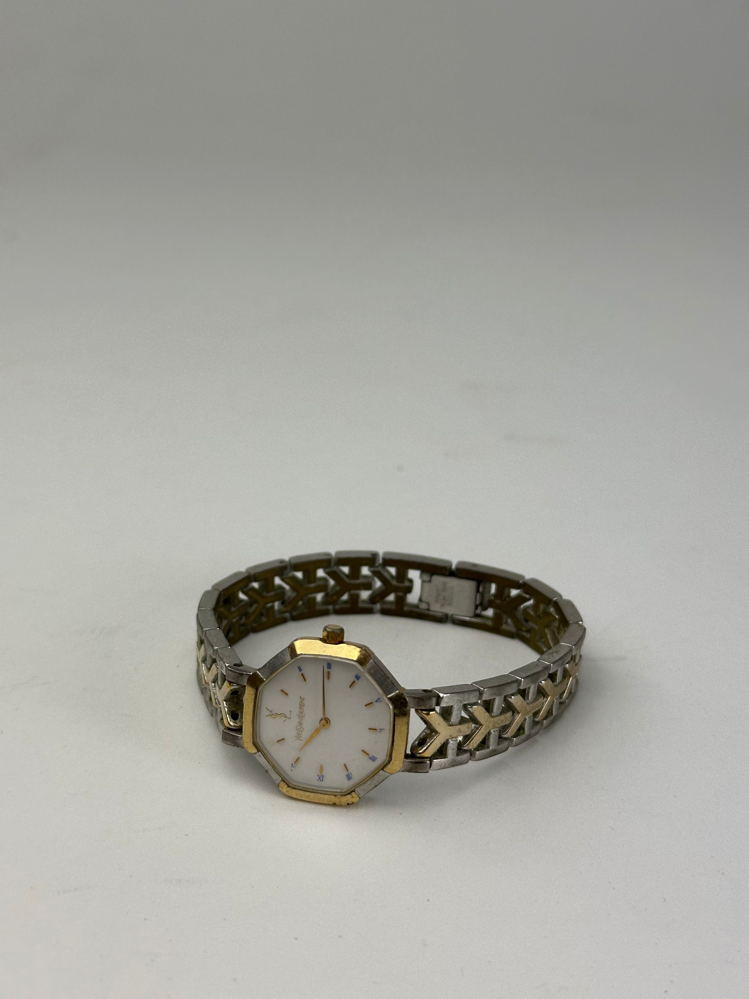 Yves Saint Laurent Vintage Two-Tone Ladies Watch White Dial Size ONE SIZE - 1 Thumbnail