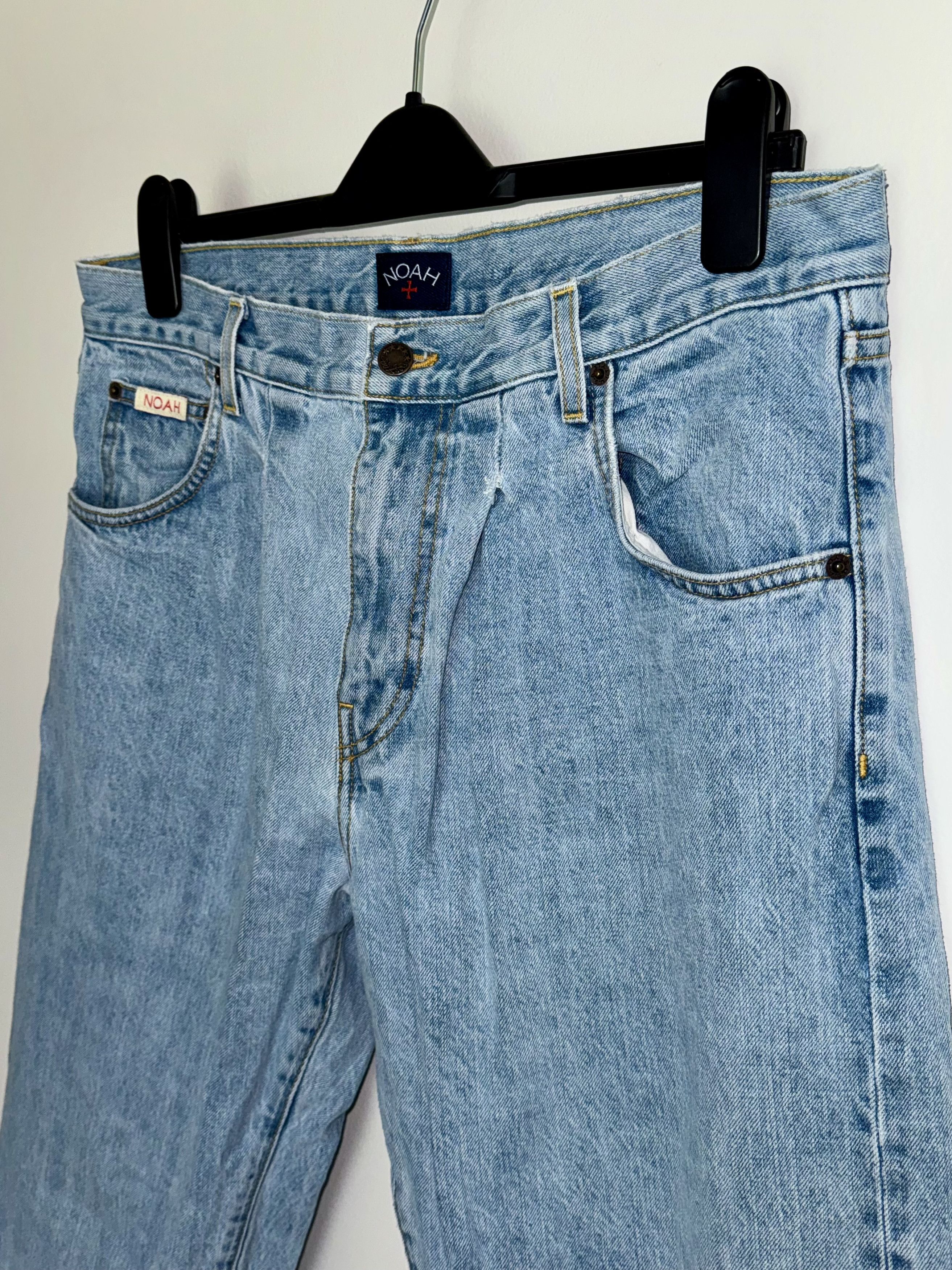 Noah Noah NYC Men’s Light Wash Pleated Denim Jean Size US 34 / EU 50 - 3 Thumbnail