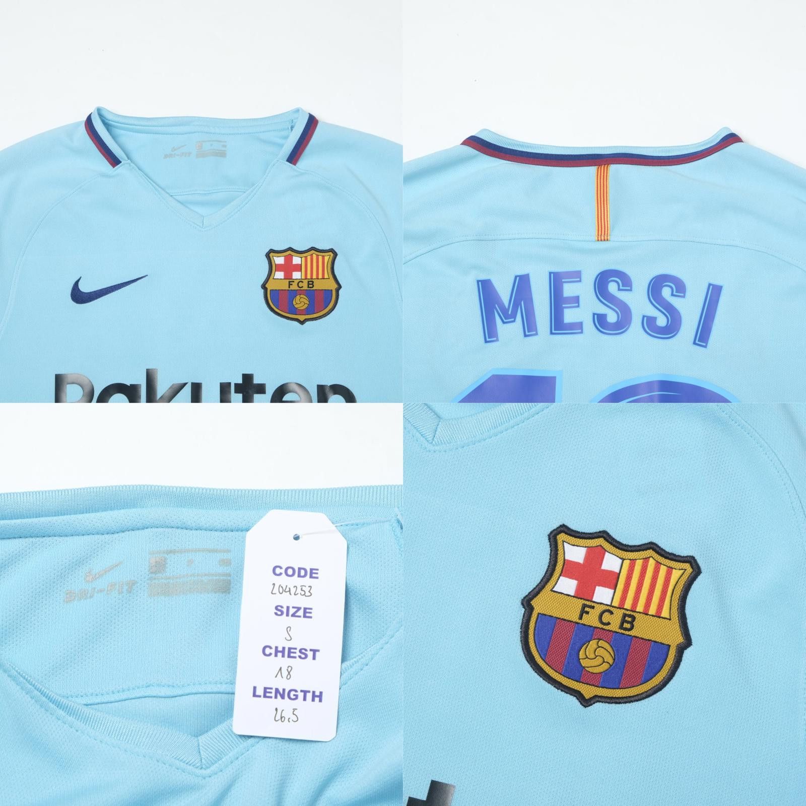 Nike 2017/18 Barcelona Away Shirt Nike Messi (S) Size US S / EU 44-46 / 1 - 5 Thumbnail