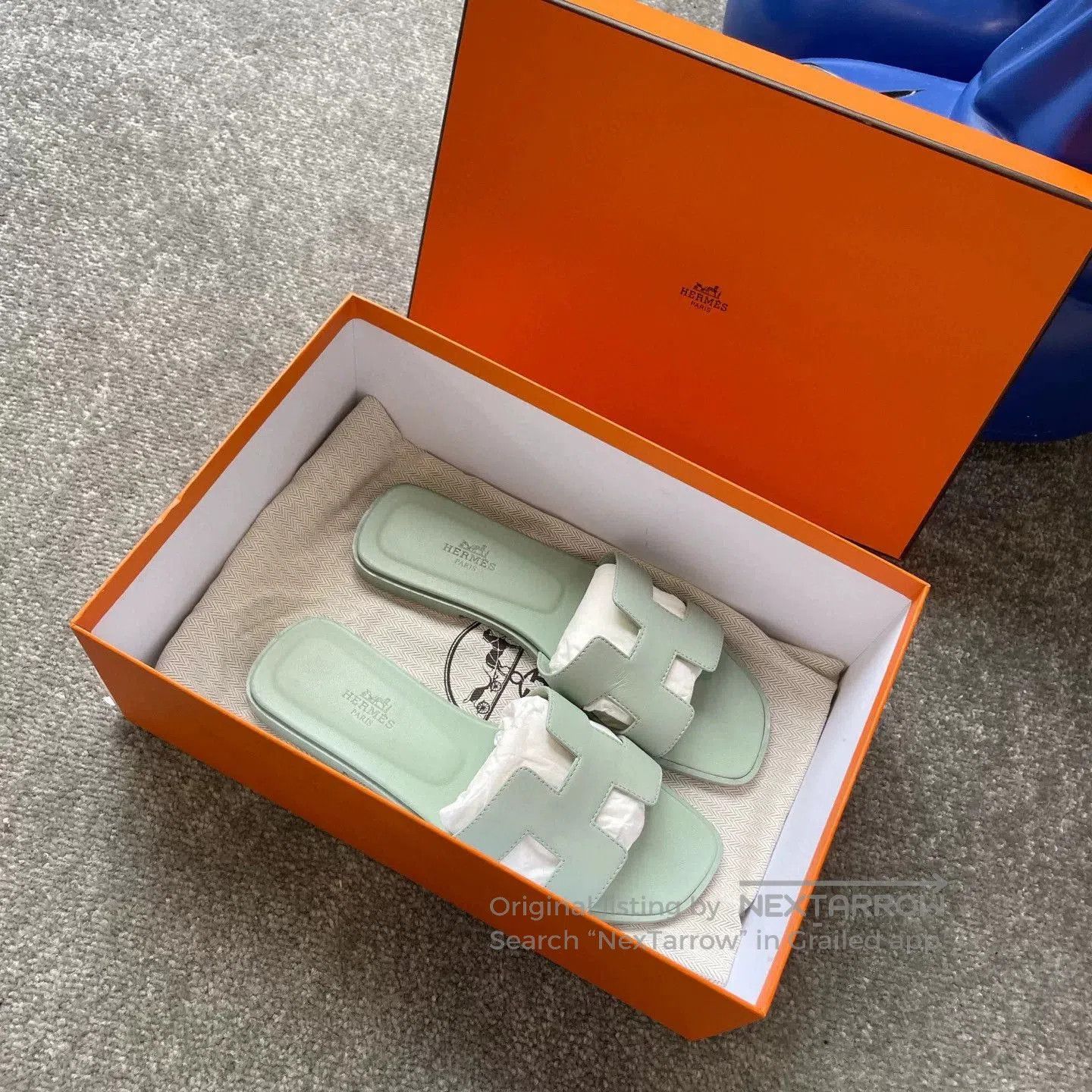 Hermes Hermès Green H Slippers. Size US 6 / IT 36 - 1 Thumbnail