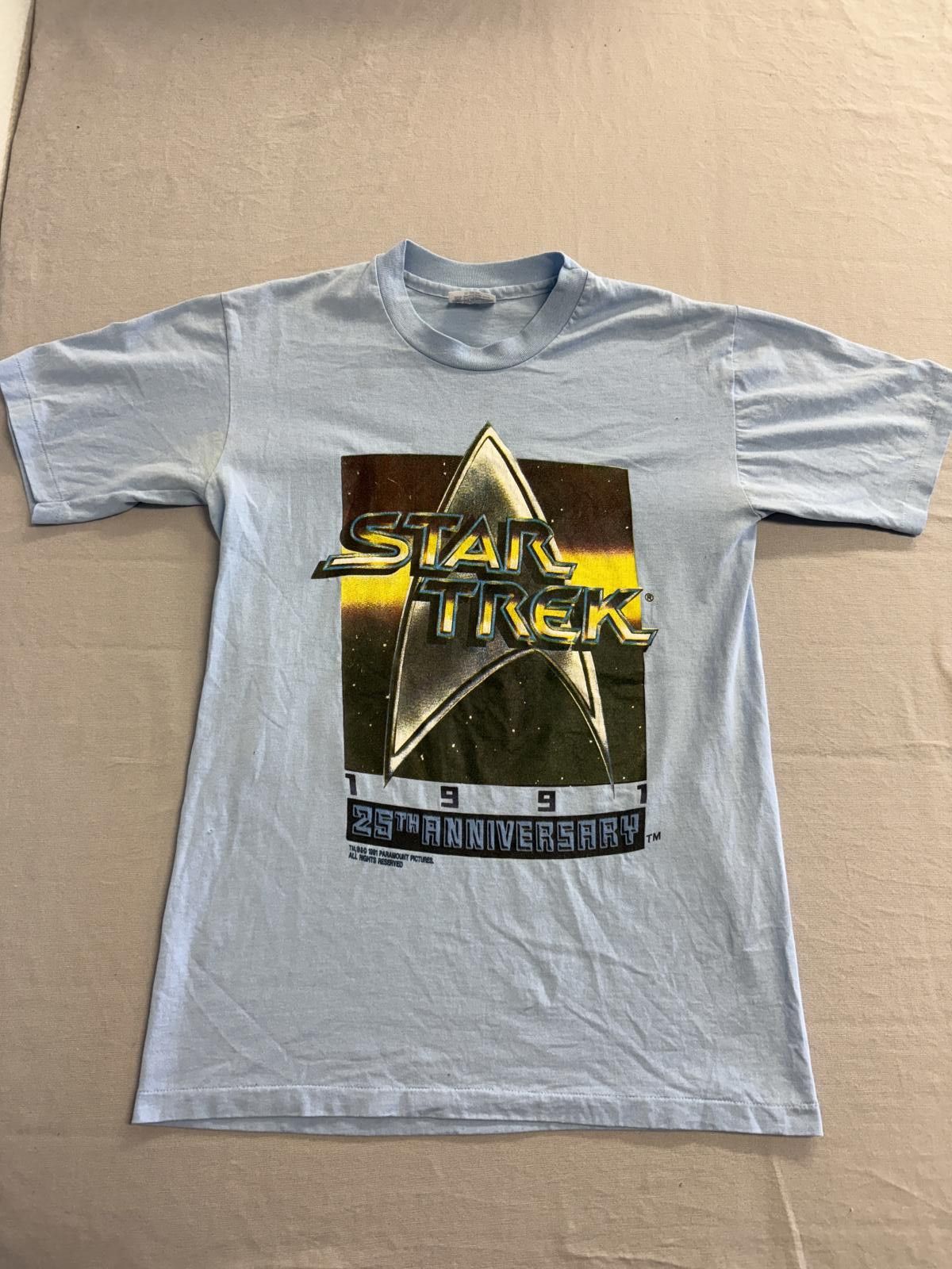 Hanes Vintage Star Trek T-shirt 1991 25th Anniversary Tee- M Size US M / EU 48-50 / 2 - 1 Thumbnail