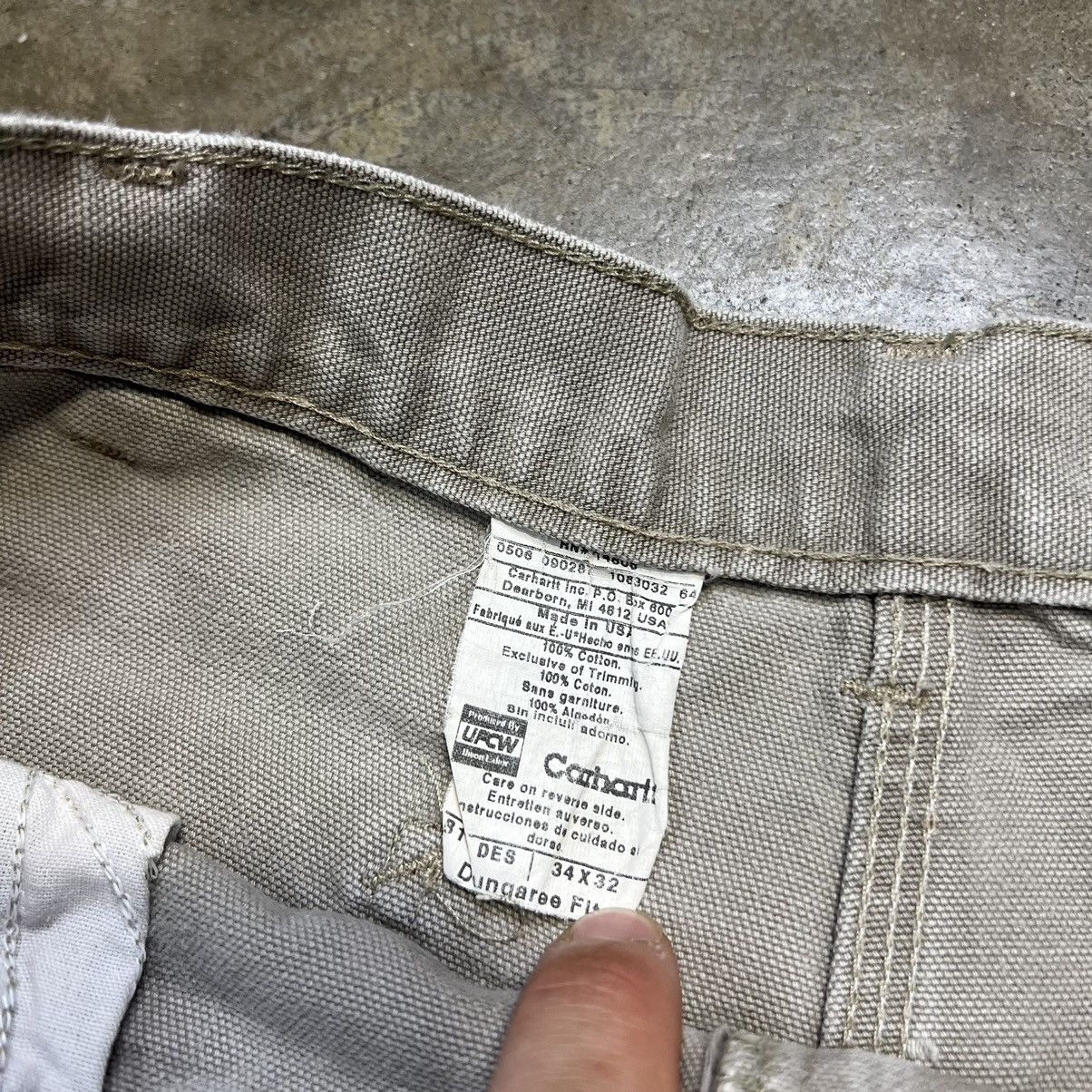 Carhartt × Vintage Vintage Y2K Carhartt Carpenter Workwear Shorts Baggy Faded Size US 34 / EU 50 - 9 Thumbnail