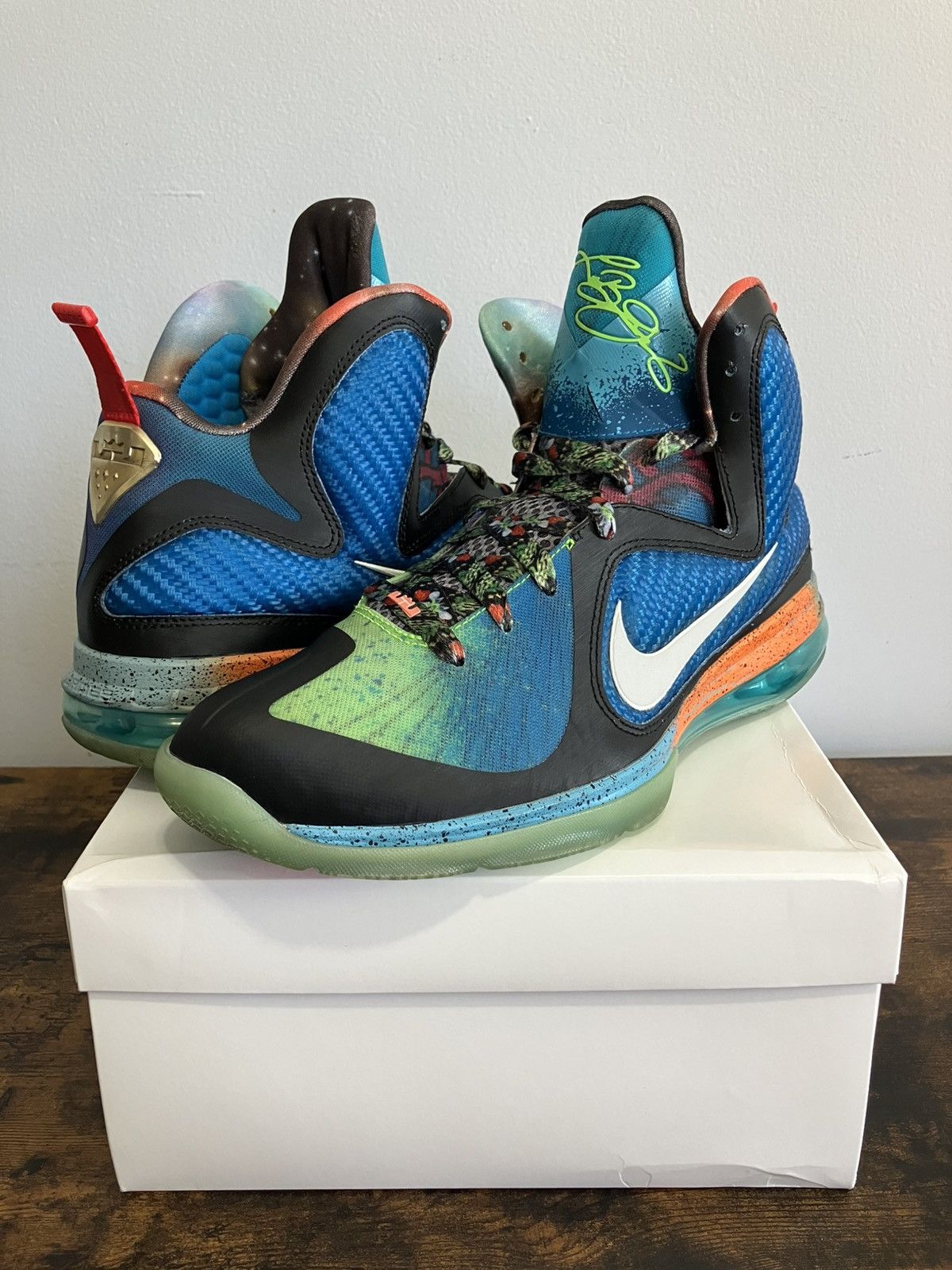 Nike Size 12 - 2012 Nike Lebron 9 What The Lebron PE Promo Sample Size US 12 / EU 45 - 1 Thumbnail