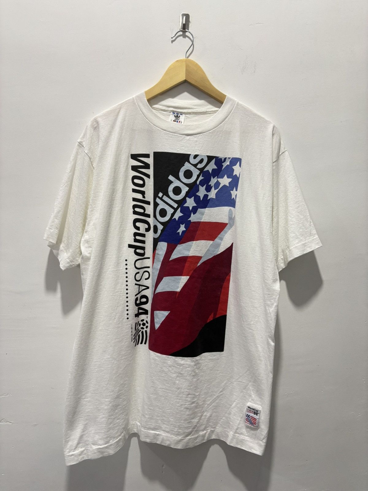 Adidas × Vintage Vintage Adidas 1994 World Cup Tshirt Size US L / EU 52-54 / 3 - 1 Thumbnail