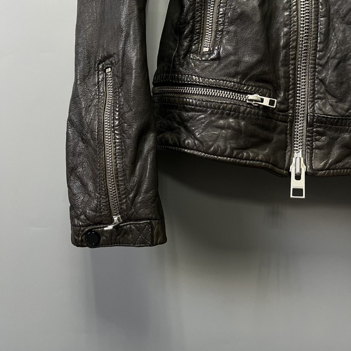 Allsaints Allsaints Conroy Leather Biker Jacket Men’s Size M Size US M / EU 48-50 / 2 - 5 Thumbnail