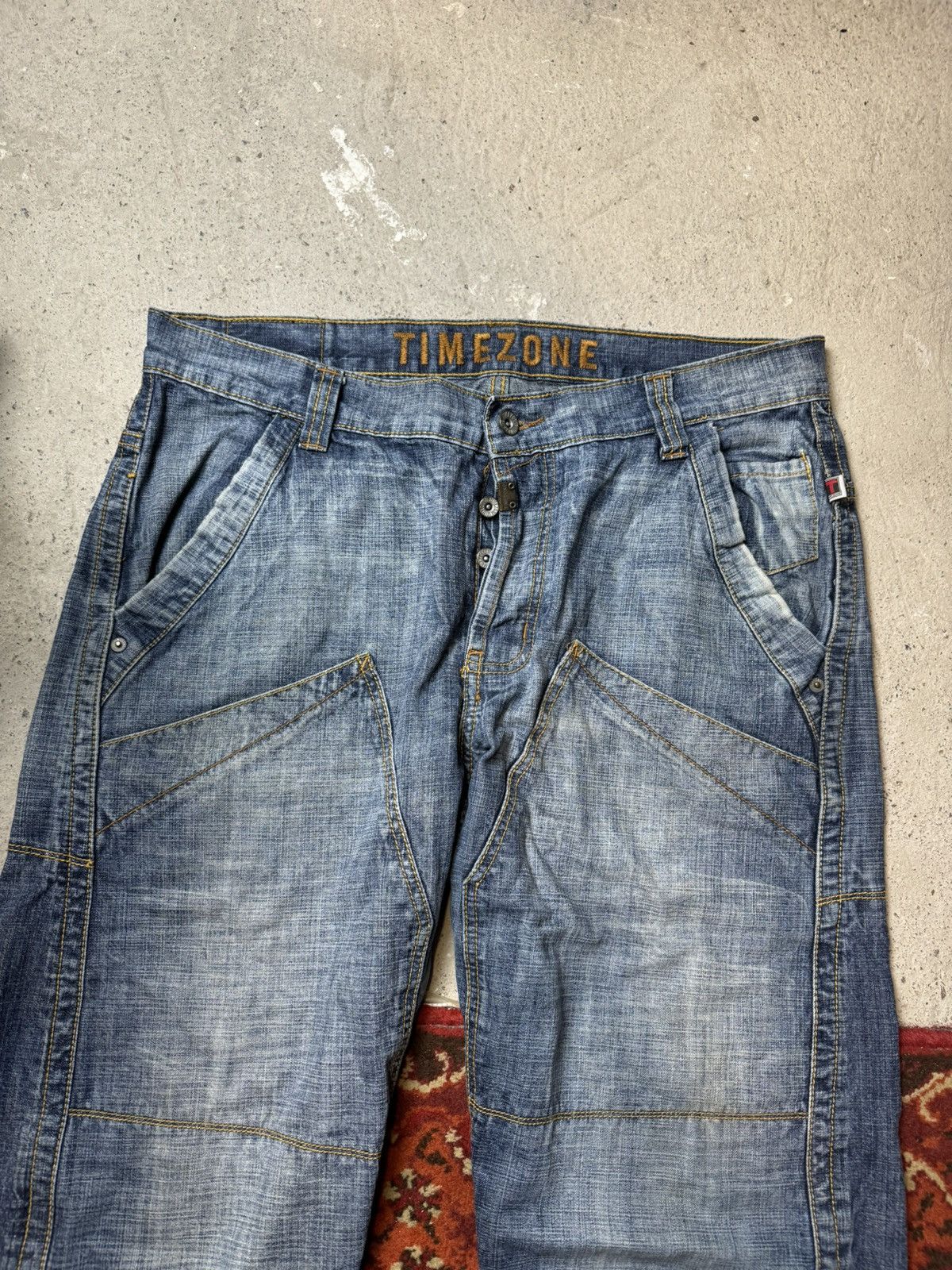 Vintage Y2K Timezone Multipocket Denim Star Pants