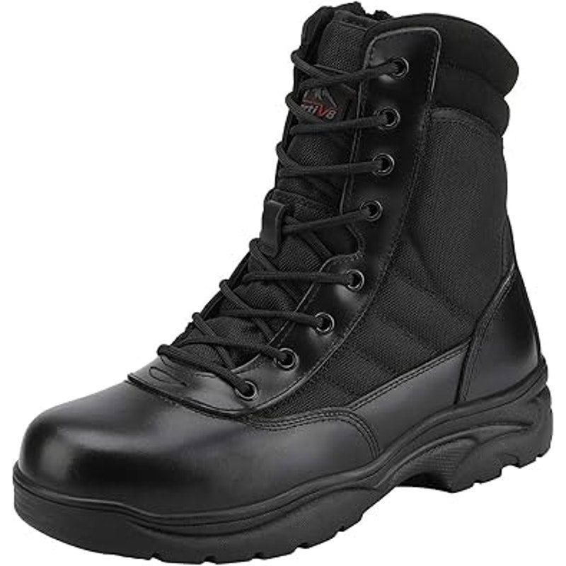 Other Nortiv8 Men's Size 12 Black Leather Tactical Boots - New Size US 12 / EU 45 - 1 Thumbnail