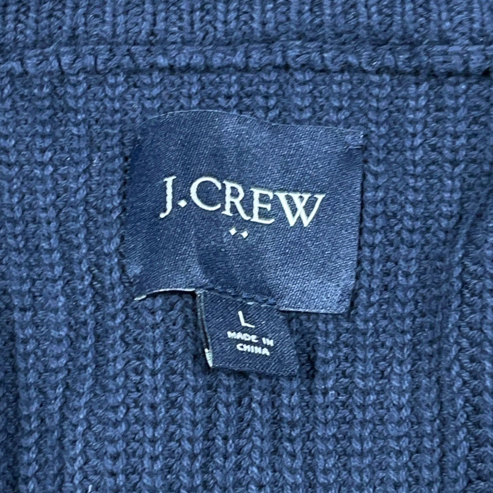 J.Crew J.CREW Cardigan Sweater Men L Navy Blue Shawl Neck Heavy Chunky Fishermen Size US L / EU 52-54 / 3 - 2 Thumbnail