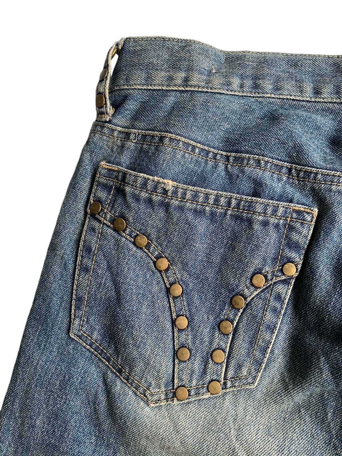 If Six Was Nine × Japanese Brand × Le Grande Bleu (L.G.B.) Punk Style Prigs snake Design Low Rise Distressed Denim☠️☠️ Size US 31 - 10 Thumbnail