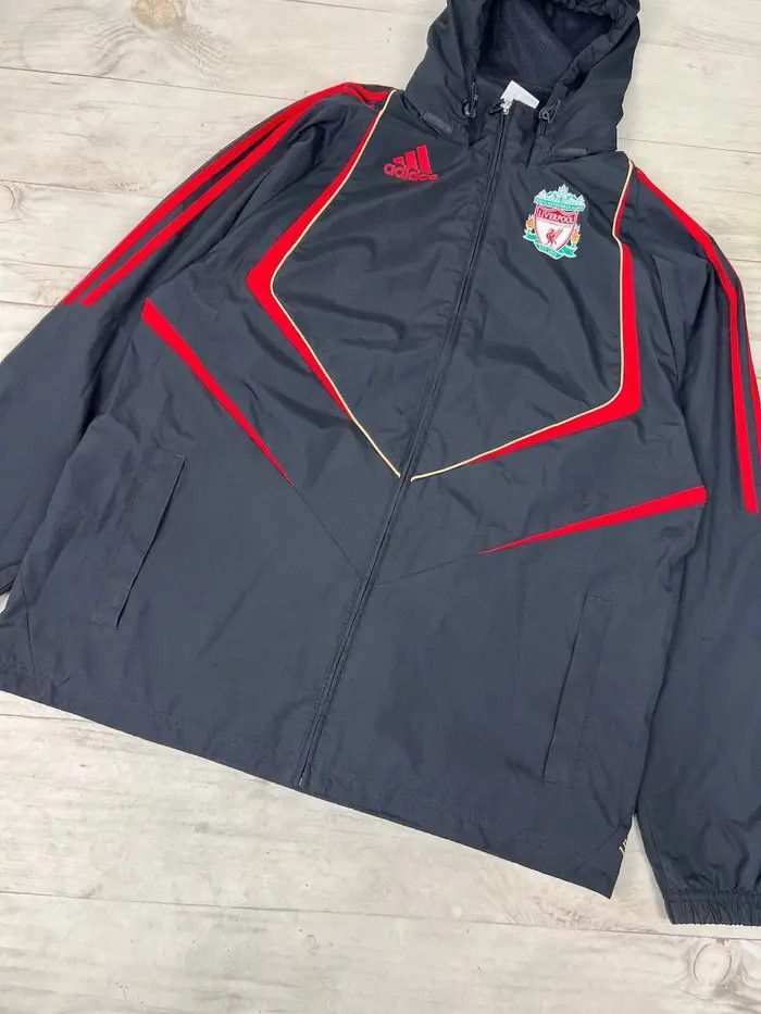 Adidas Vintage Adidas Liverpool 2009 2010 Windbreaker Jacket Size US M / EU 48-50 / 2 - 3 Thumbnail