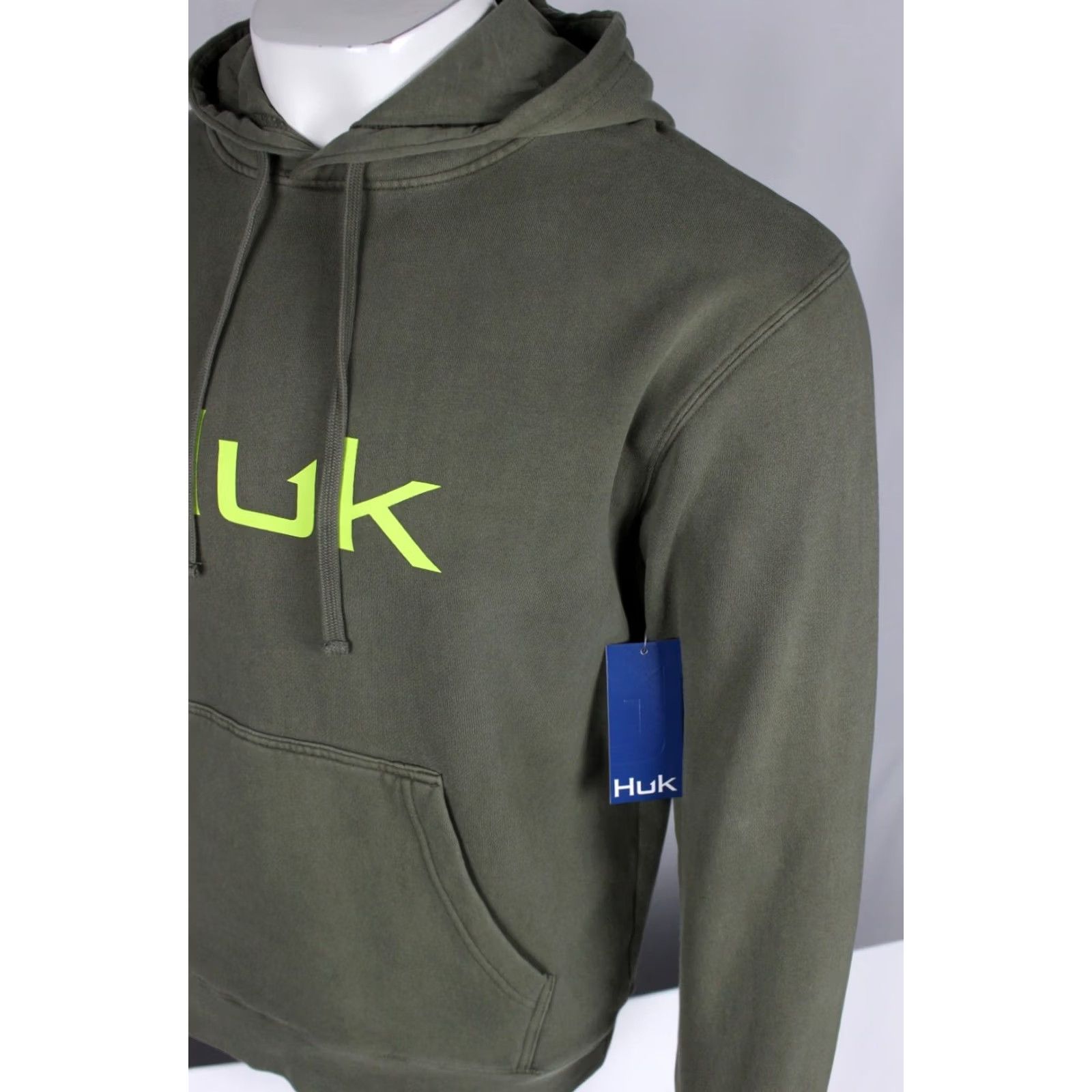 Vintage VINTAGE Huk Fishing Men's Huk'd Up Hoodie Sweatshirt Size Small S Olive Green Size US S / EU 44-46 / 1 - 3 Thumbnail
