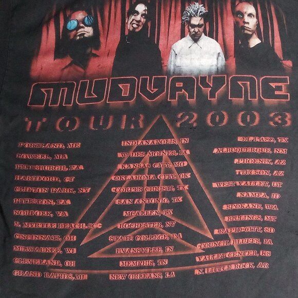 Band Tees Vintage Mudvayne 2003 Tour T-Shirt Size US L / EU 52-54 / 3 - 6 Thumbnail