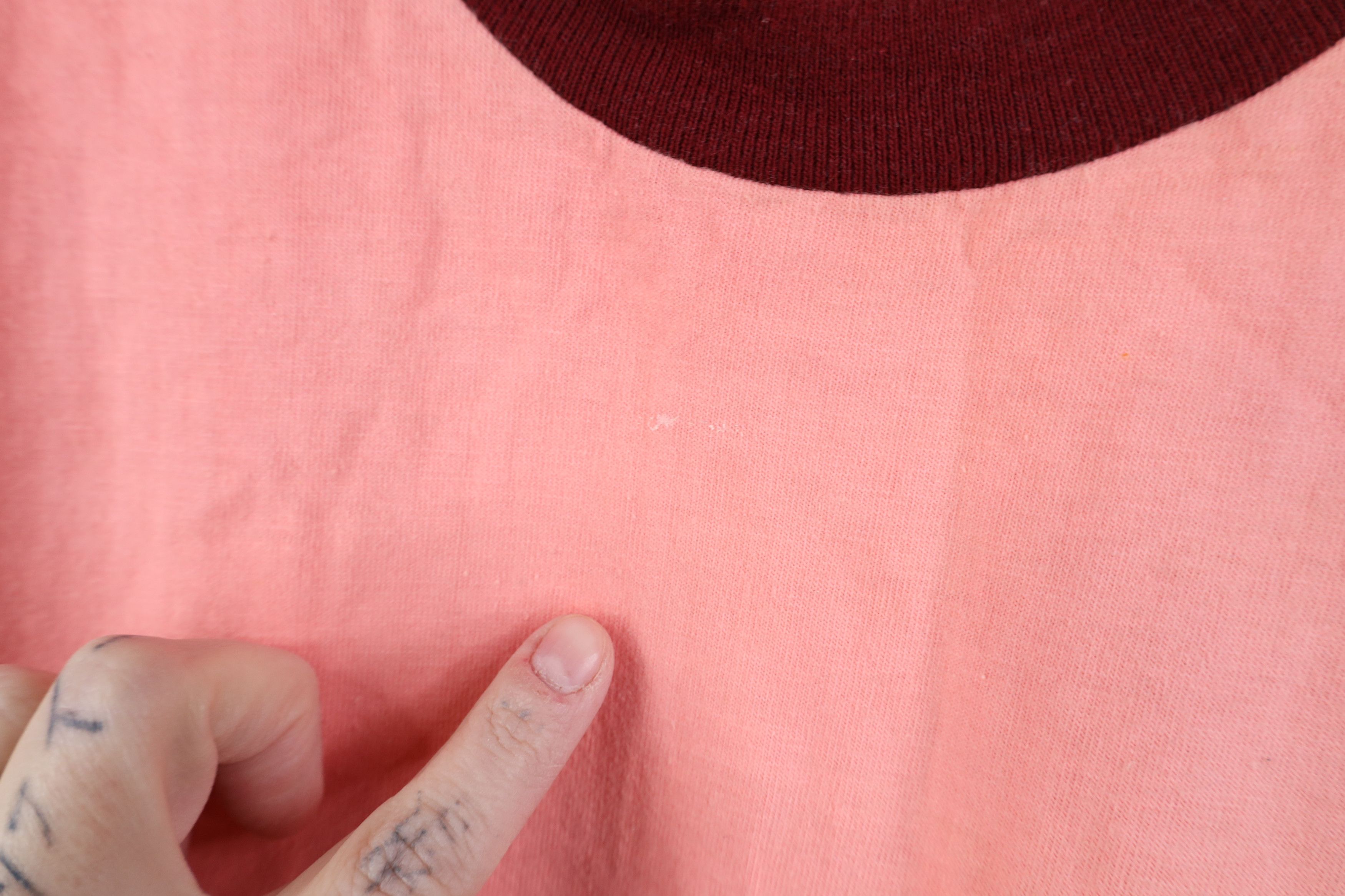 Vintage Vintage 60s 70s Streetwear Pocket T-Shirt Pink Red USA Size US L / EU 52-54 / 3 - 7 Thumbnail