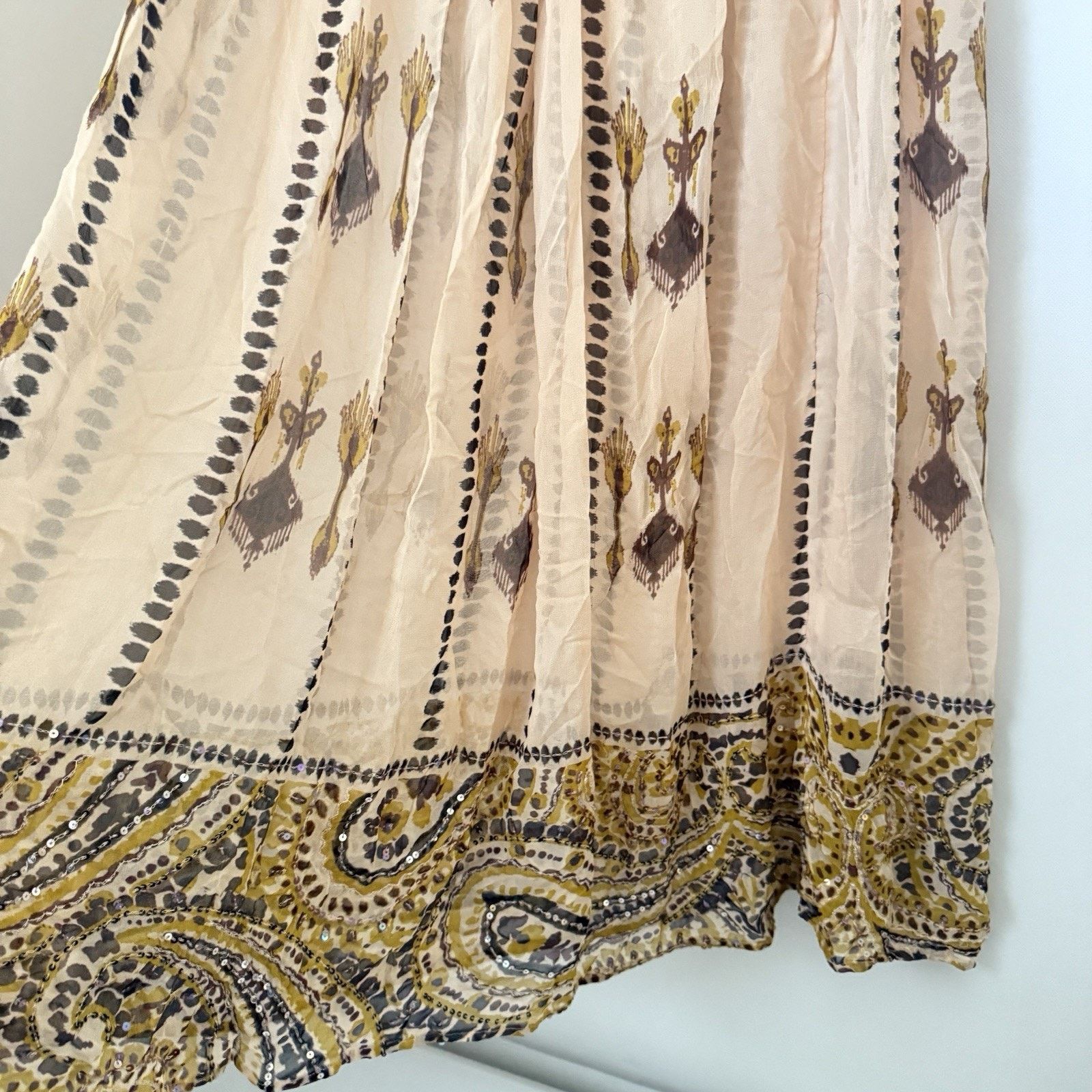 Other Soft Surroundings Embroidered Boho Western Sheer Skirt Size 30" / US 8 / IT 44 - 5 Thumbnail