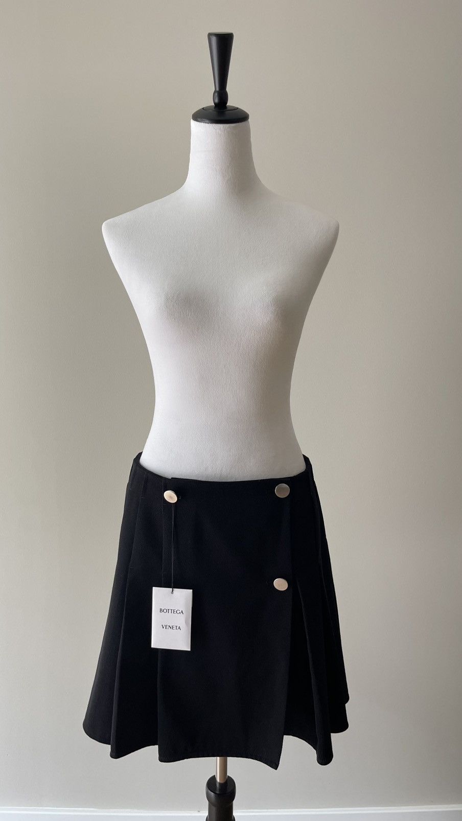 Bottega Veneta Bottega Veneta Wool Gabardine Skirt in Black size 42 Size 42" / US 20 - 14 Thumbnail