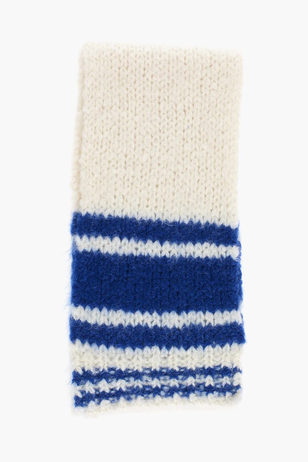 Celine og1mm0326 Size: OS / Solid Mohair-Blend Scarf White & Blue Size ONE SIZE - 3 Thumbnail