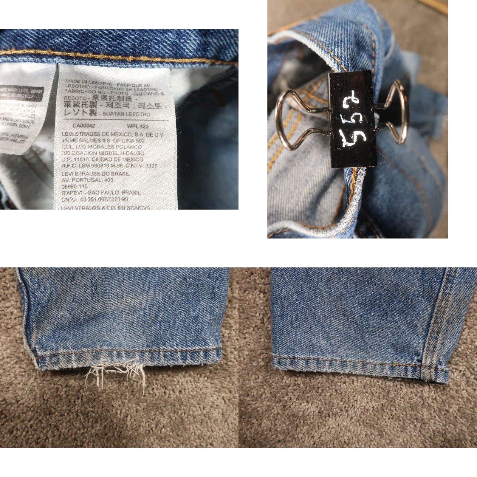 Levi's VINTAGE Levis 505 Jeans 38x29 Blue Denim Regular Fit Straight Leg Jeans Men's Size US 38 / EU 54 - 8 Thumbnail