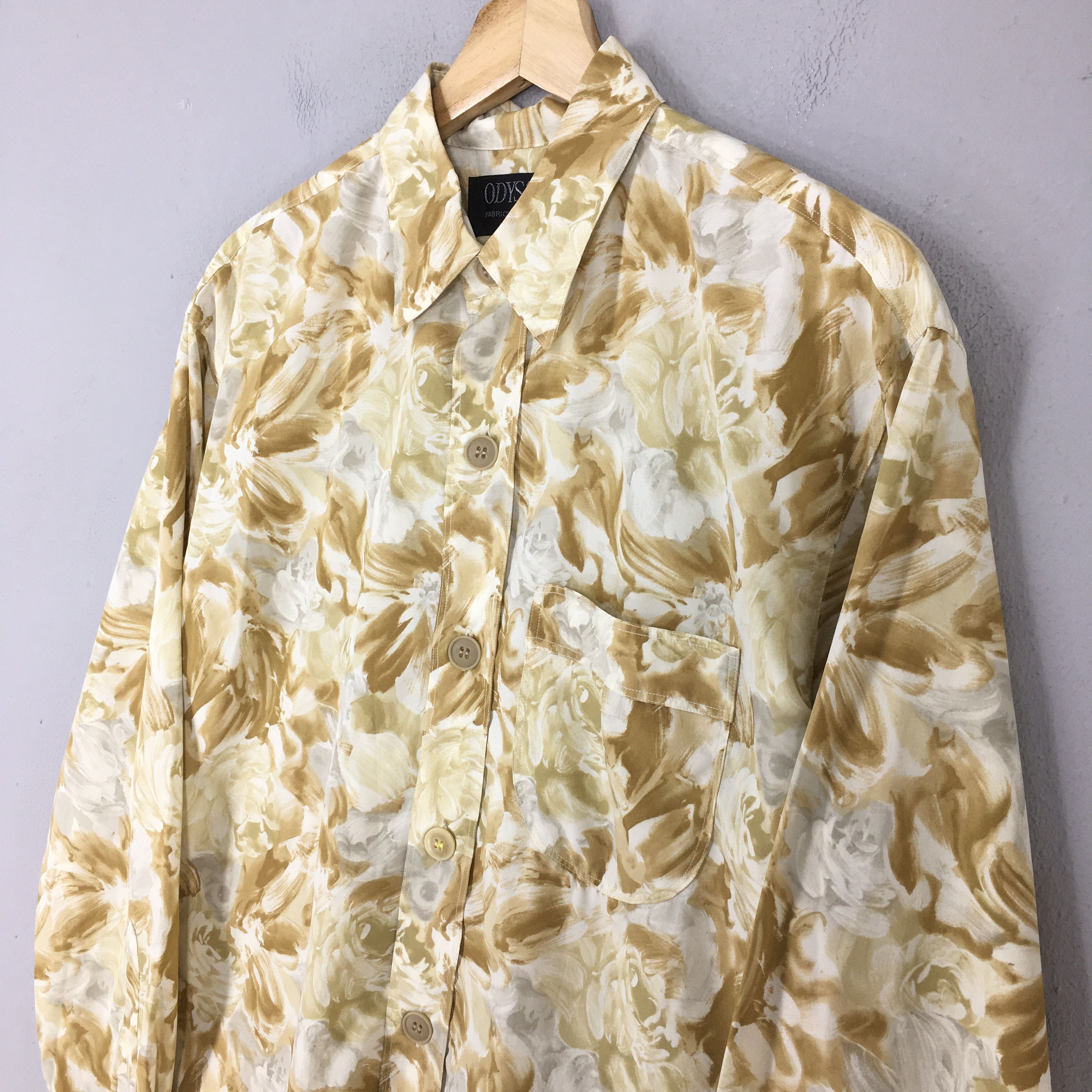 Vintage Vintage 1980s Floral Psychedelic Pattern Art Shirt Medium Size US M / EU 48-50 / 2 - 3 Thumbnail