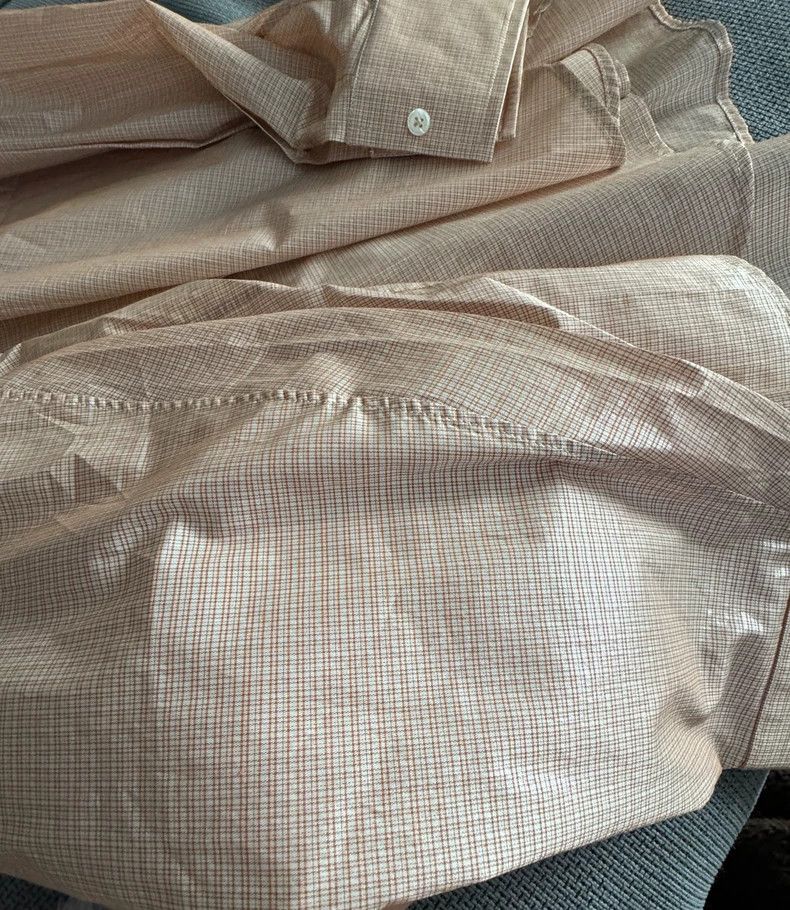 Jil Sander Jil Sander size 32 Pink fine grid pearl shirt Size 4XL / US 24-26 - 4 Thumbnail