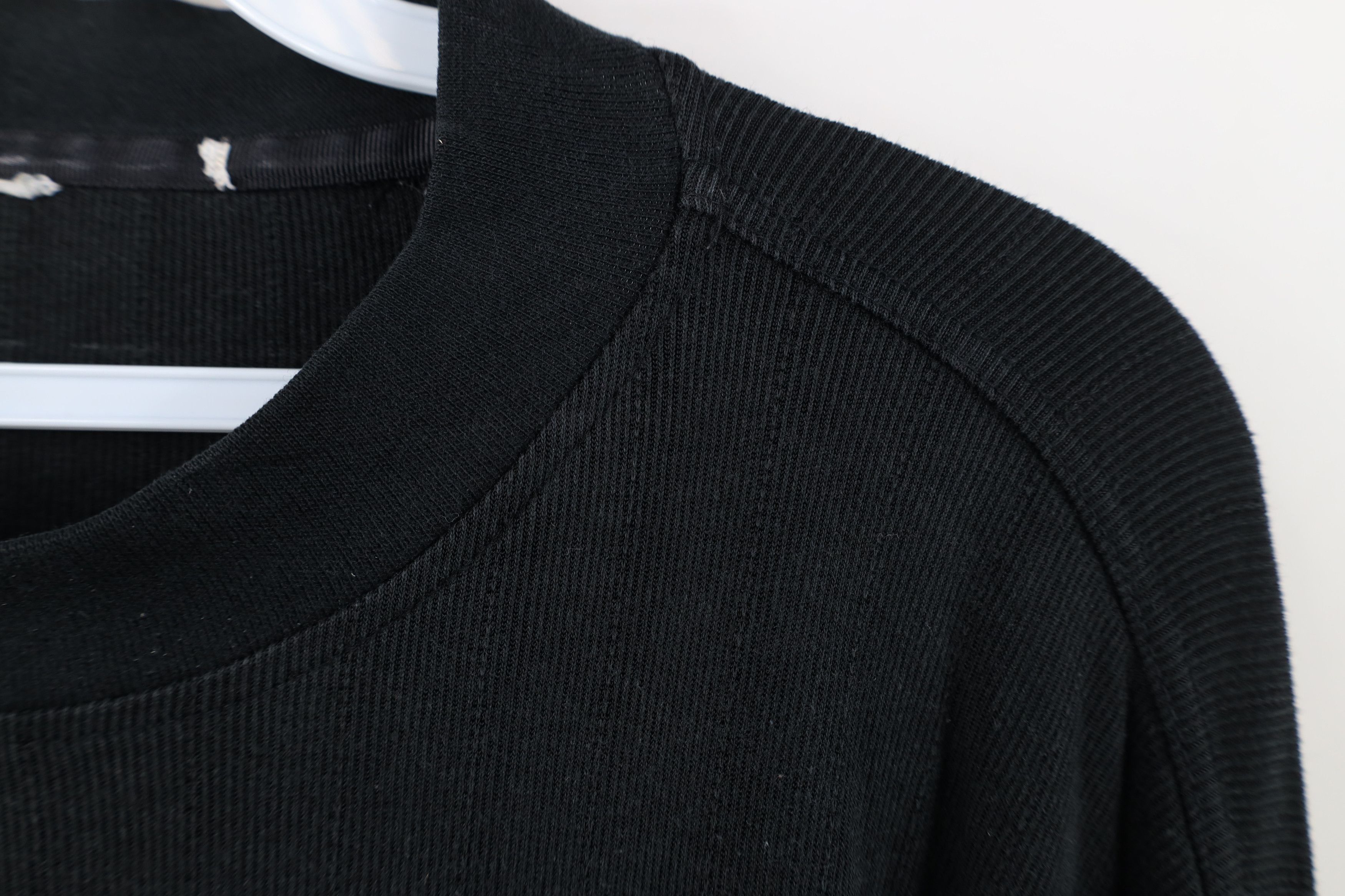 Vintage Vintage 90s Streetwear Gabardine Knit Mock Neck T-Shirt Size US XL / EU 56 / 4 - 5 Thumbnail