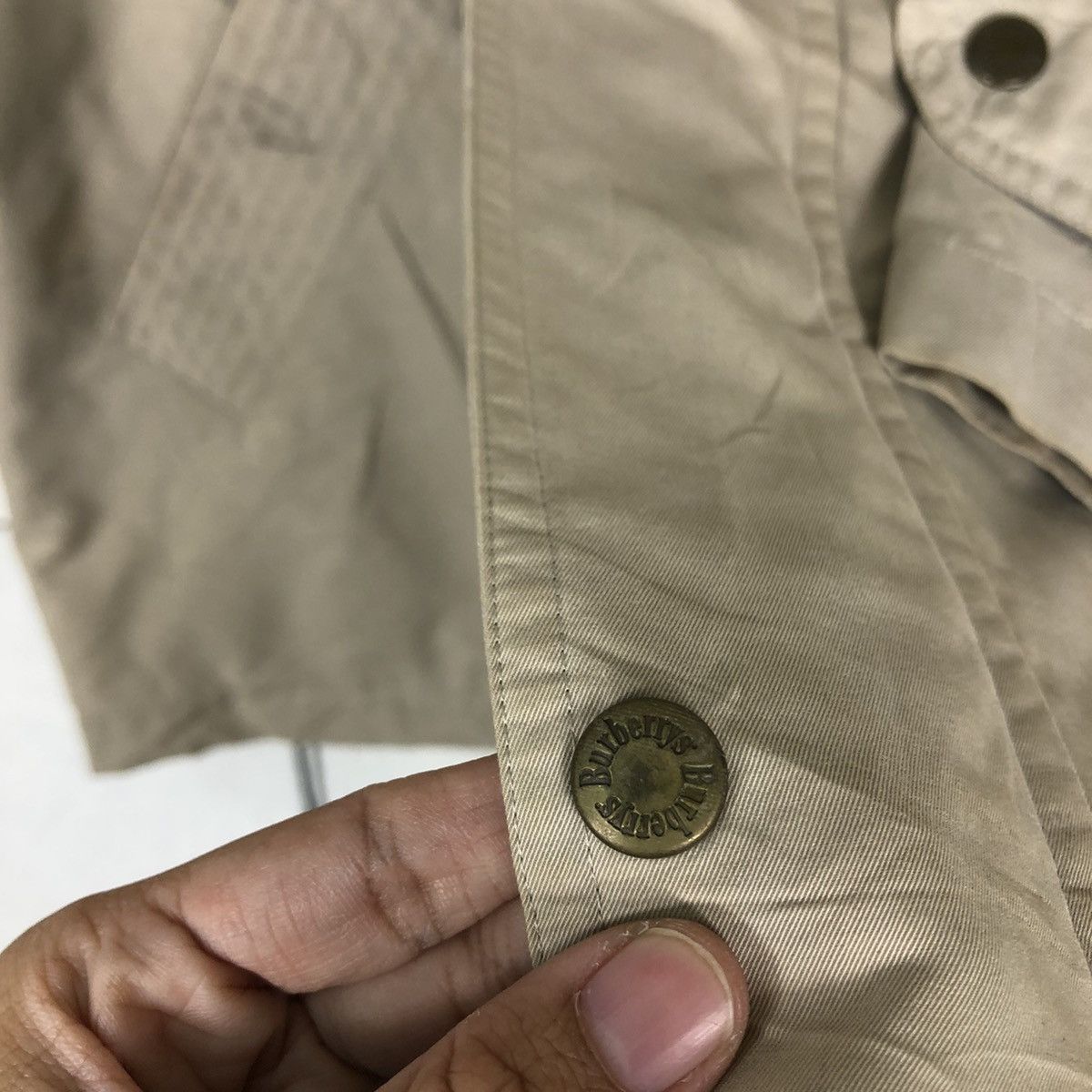 Burberry 🔥Vintage Chore Jacket Burberrys Big Logo Size US L / EU 52-54 / 3 - 14 Thumbnail