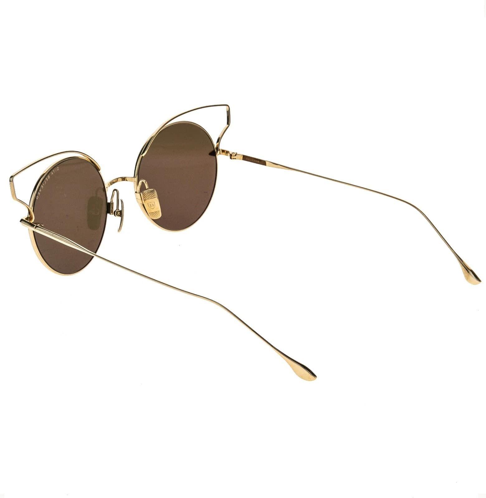 Dita DITA BELIEVER Round 18K Plated Mirrored 23008 B Sunglasses Size ONE SIZE - 4 Thumbnail