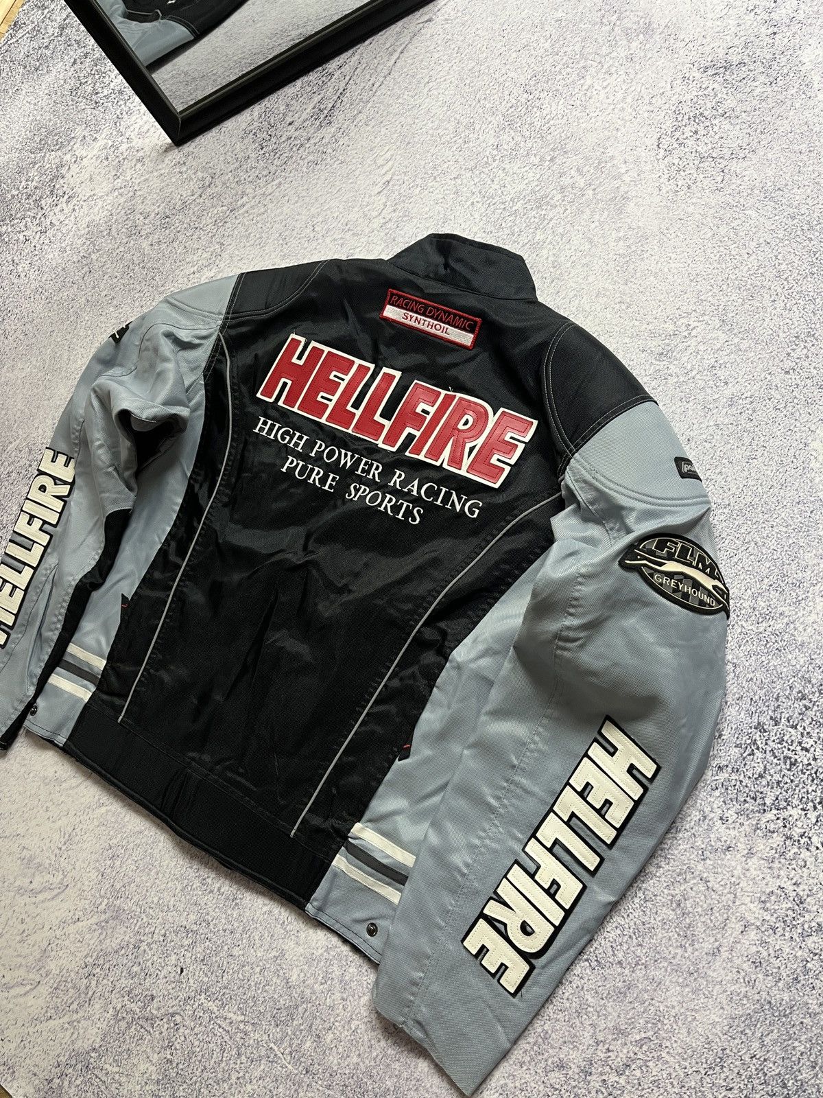 Vintage Vintage Hell Fire High Power Racing Jacket Moto Big Logo Size US S / EU 44-46 / 1 - 8 Thumbnail
