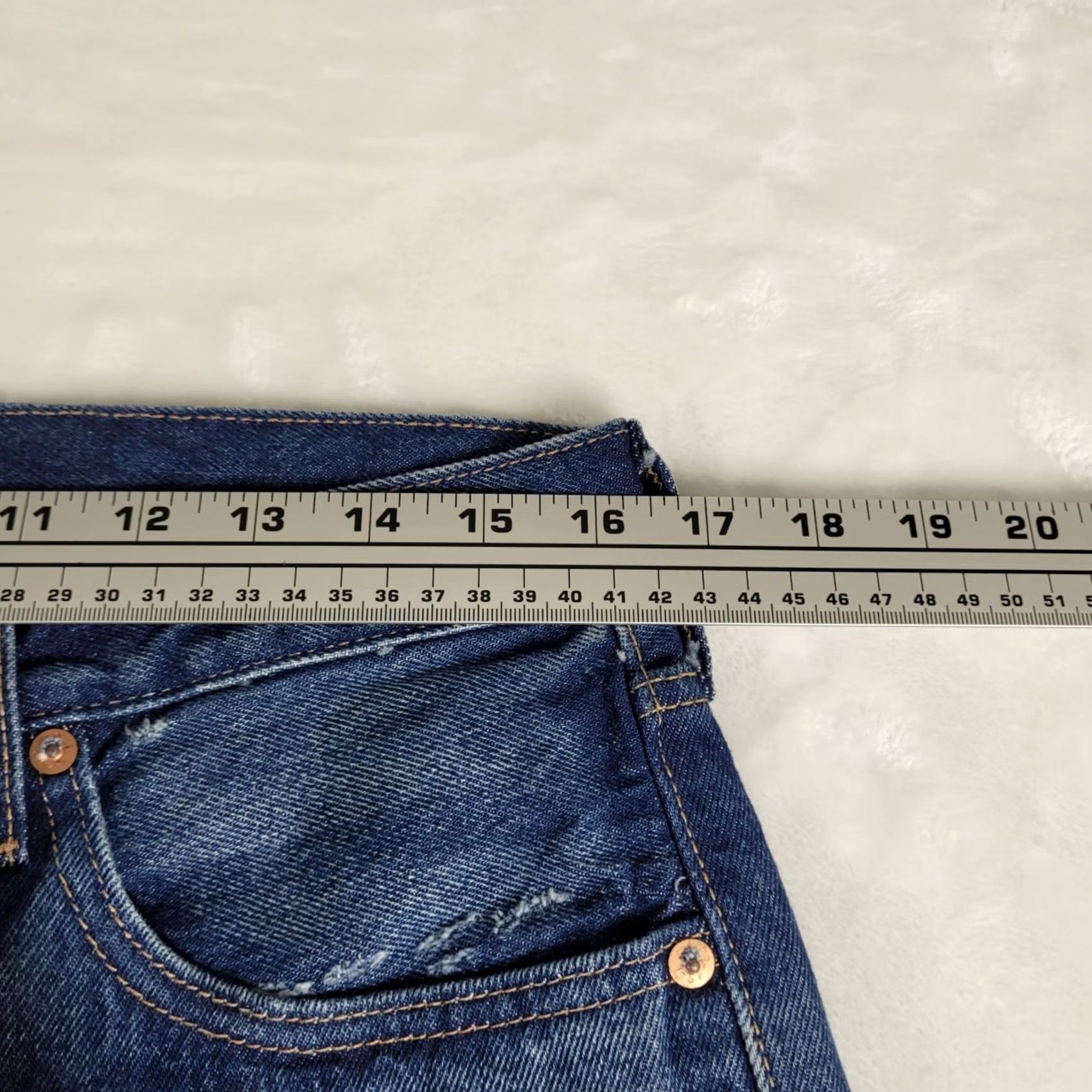 Levi's Levi's Made & Crafted 501 Jeans Men's 32x32 Blue Selvedge Denim LMC Straight Sample Size US 32 / EU 48 - 2 Thumbnail