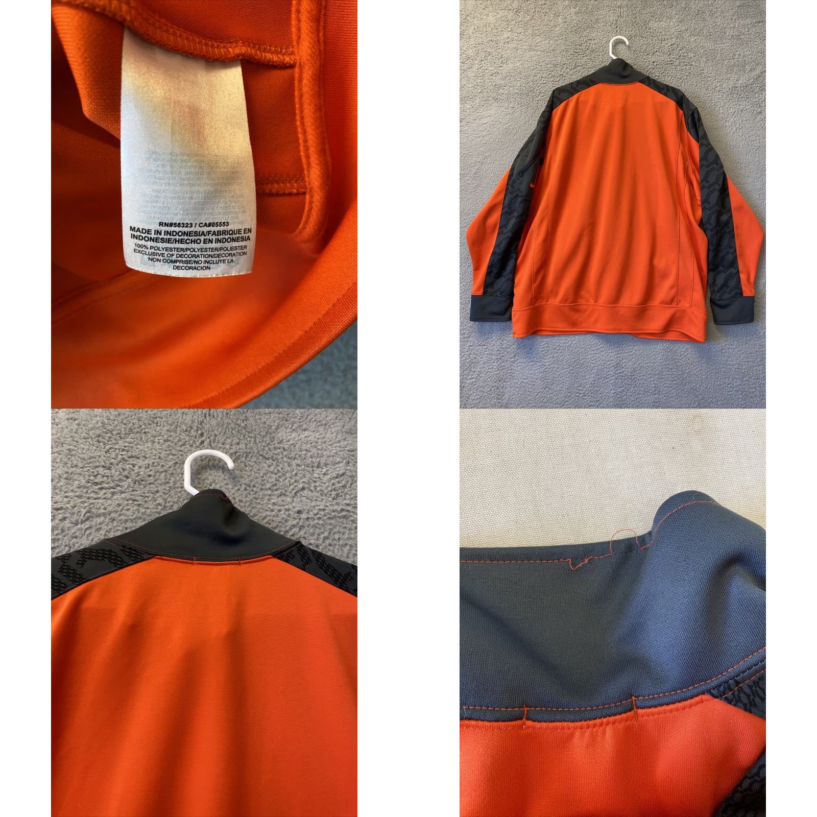 Nike Nike Men's 2XL Athletic Jacket Orange Polyester Stretch Pockets 95-33 Size US XXL / EU 58 / 5 - 8 Thumbnail