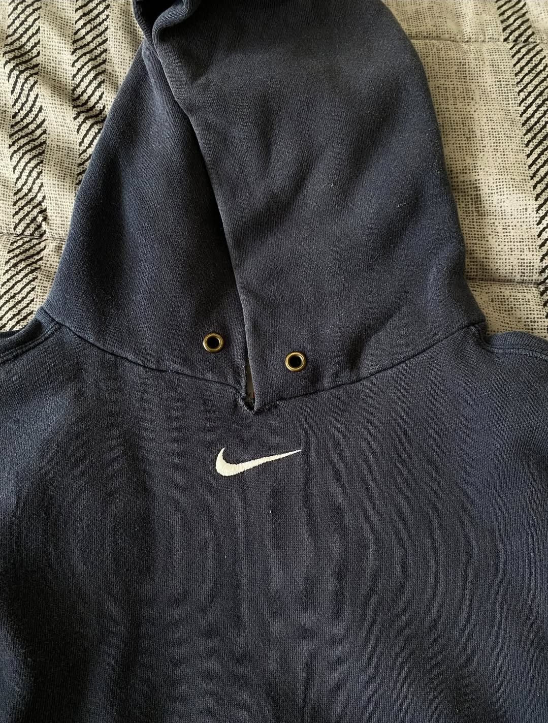 Nike × Vintage Vintage Nike center swoosh hoodie blue marine travis scott Size US M / EU 48-50 / 2 - 2 Thumbnail