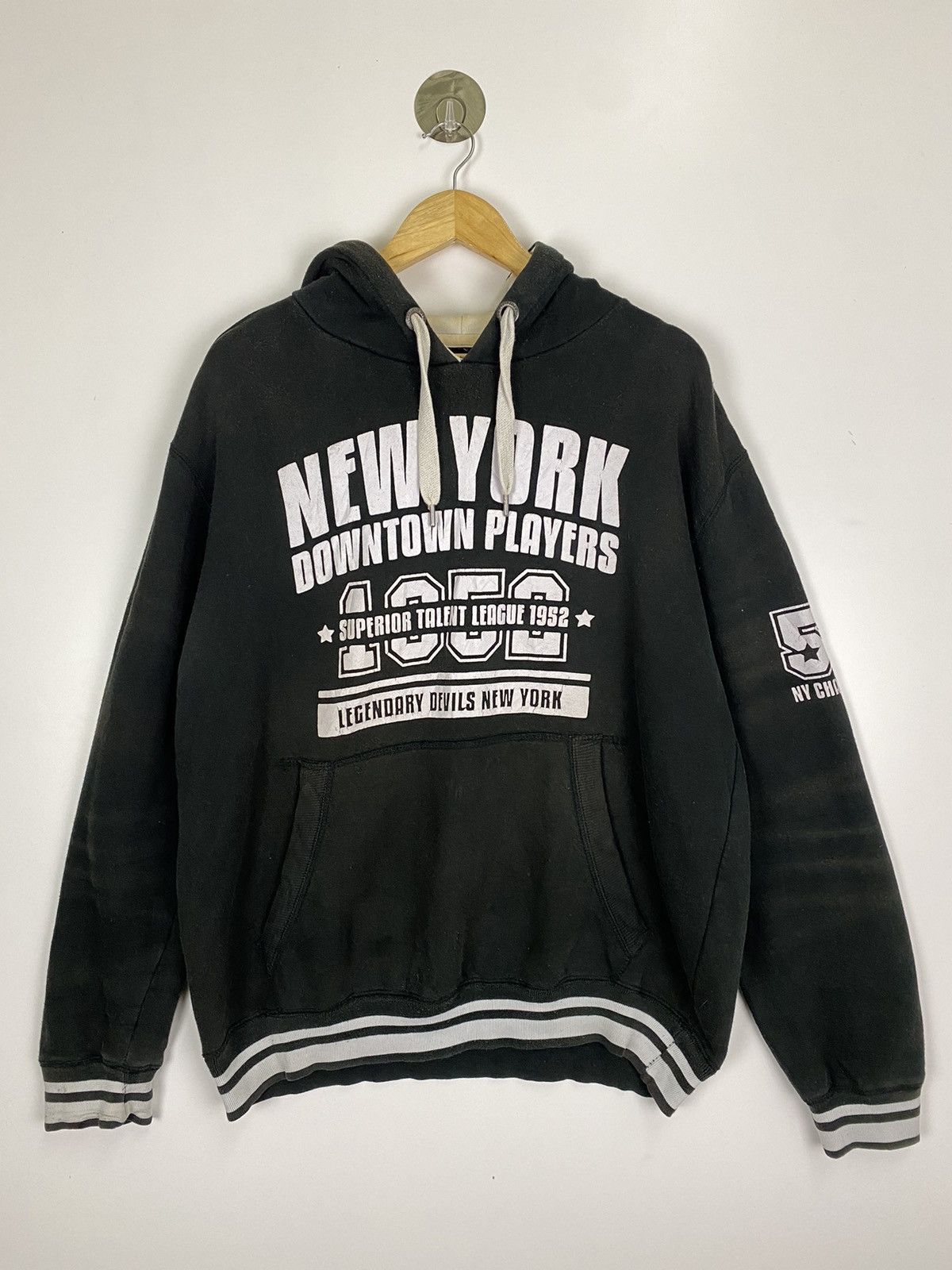 image of American College x Legends League Vintage Legendary Devils College League Hoodie in Black (Size XL)