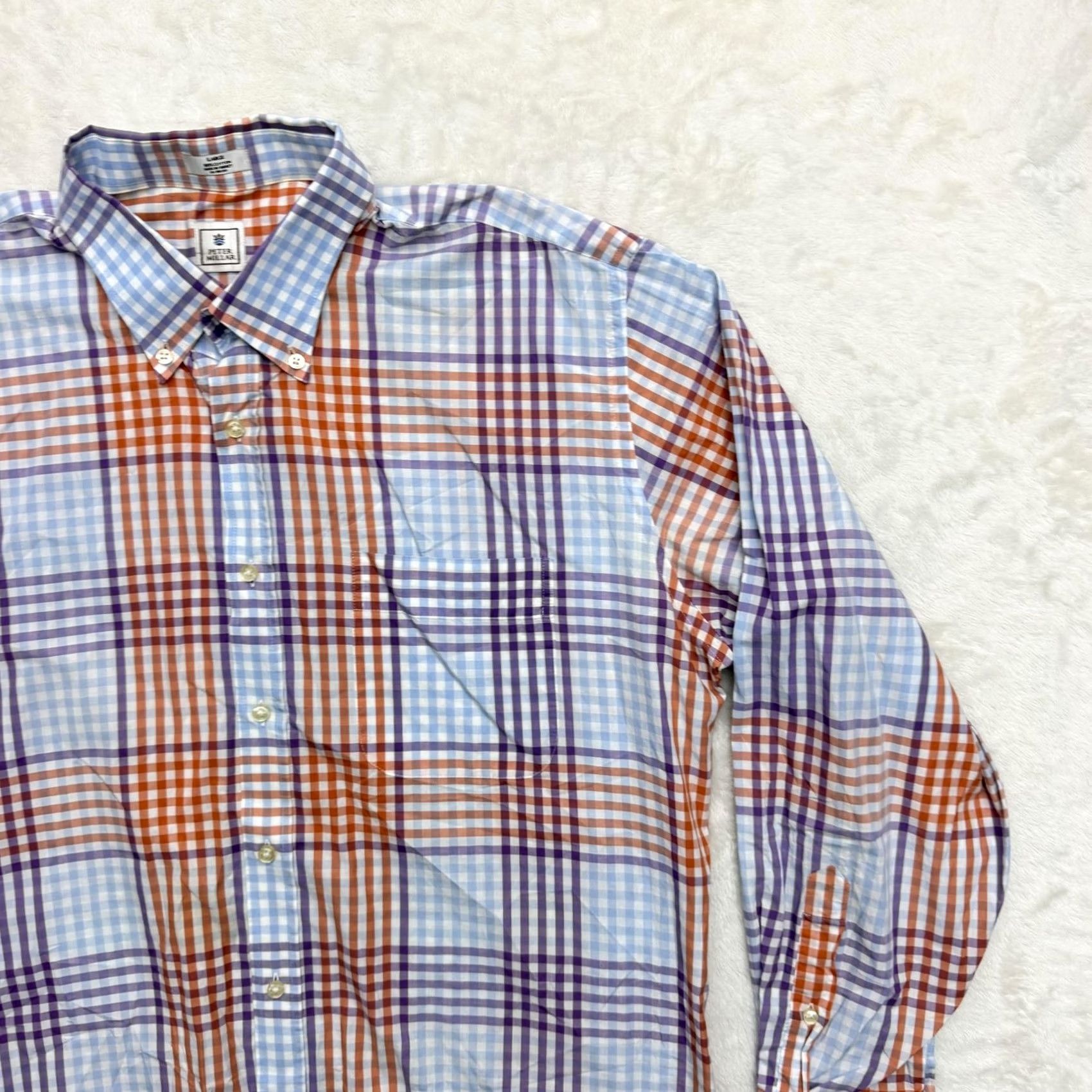 Peter Millar Peter Millar Shirt Mens Large Multicolor Plaid Button Down Long Sleeve Cotton Size US L / EU 52-54 / 3 - 3 Thumbnail