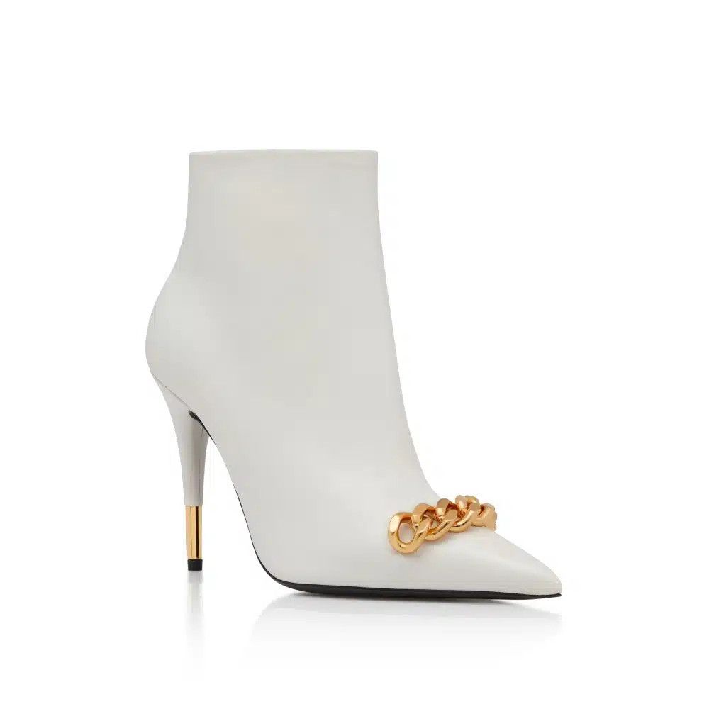 Tom Ford o1loc1c1124 W2993T Iconic Ankle Boots in White Size US 8 / IT 38 - 2 Thumbnail