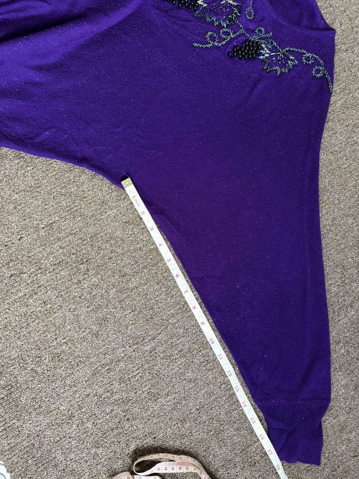 The Unbranded Brand Vintage Unbranded Grape Knitwear Sweater Size XL / US 12-14 / IT 48-50 - 9 Thumbnail