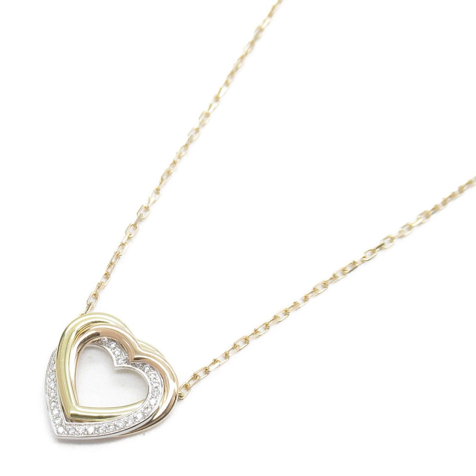 Cartier Cartier Trinity Heart Diamond Necklace K18Pg (Pink Gold) K18 (Yellow (White Gold)/Diamond Clear Size ONE SIZE - 1 Thumbnail