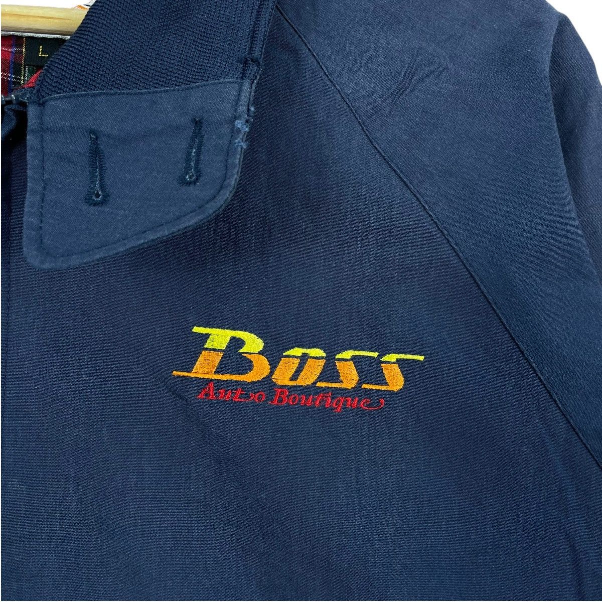Vintage Vintage 90s BOSS Tartan Zipper Jacket Size US L / EU 52-54 / 3 - 4 Thumbnail