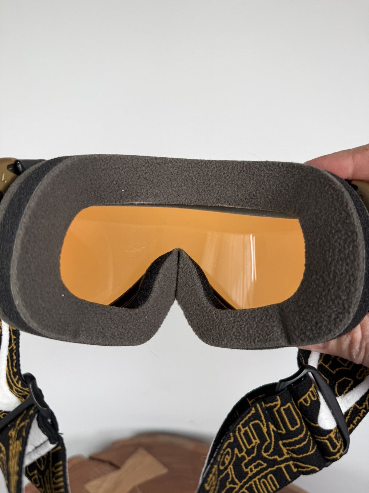 Oakley Vintage Oakley Splice Black Frame Orange Lens Ski Gog Size ONE SIZE - 5 Thumbnail