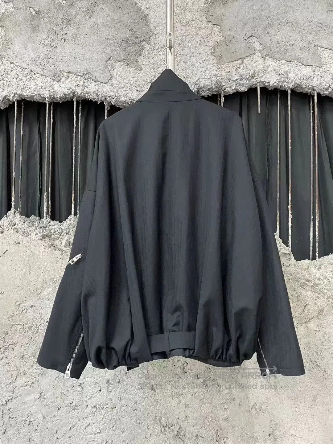 Loewe Loewe Black Vertical Stripe Wool Balloon Jacket. Size S / US 4 / IT 40 - 2 Thumbnail