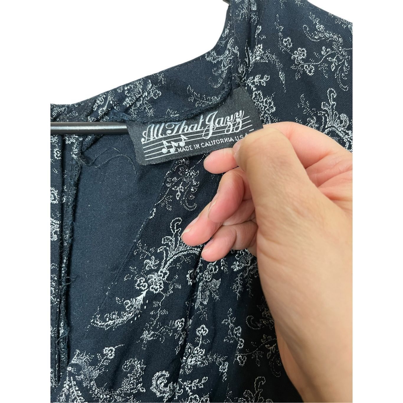 Other Vintage All That Jazz 90s Black Floral Print Maxi Dress Size Size XS / US 0-2 / IT 36-38 - 6 Thumbnail