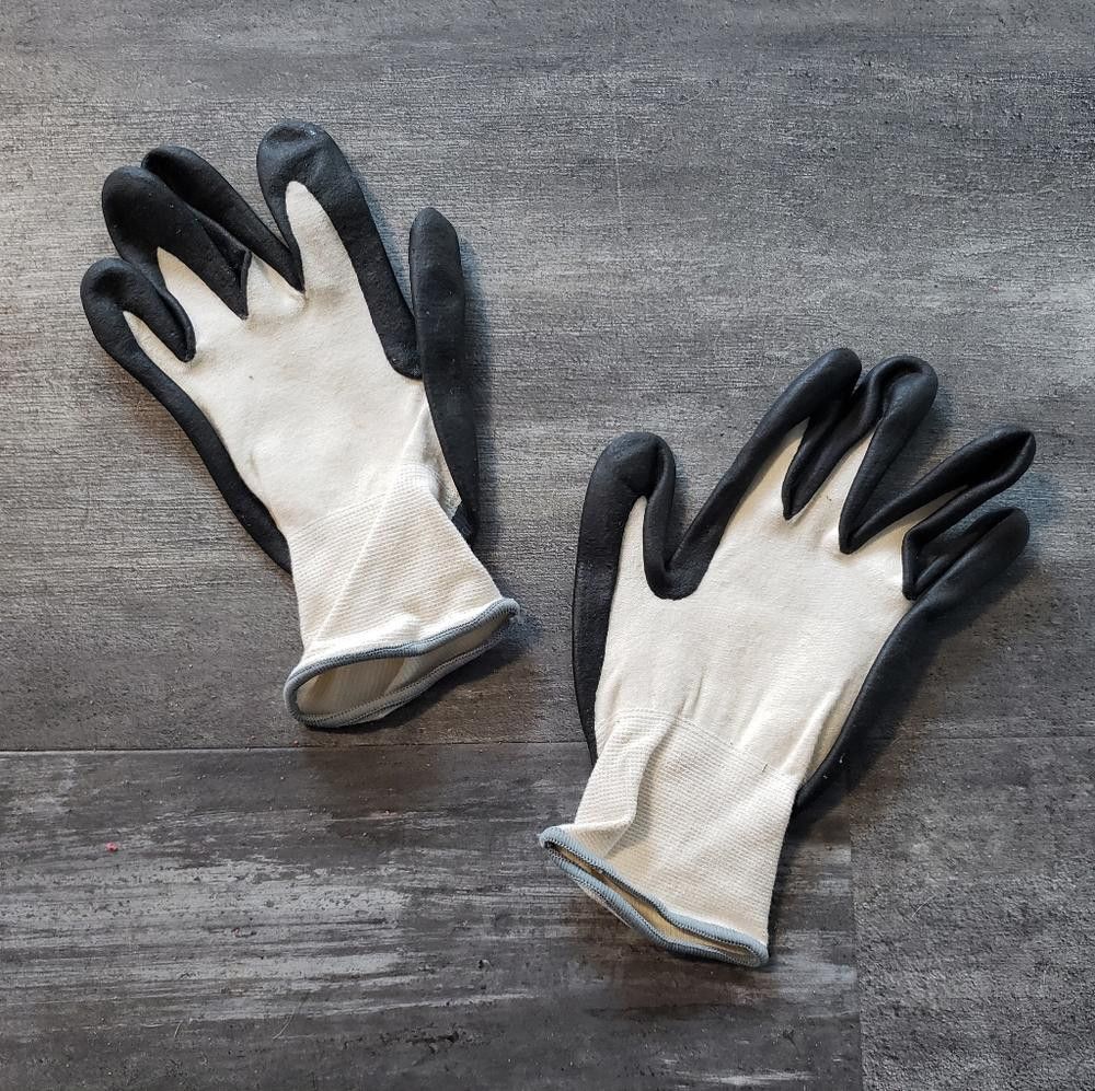 Designer Black Cream Nitrile Laminated Glove Size ONE SIZE - 1 Thumbnail