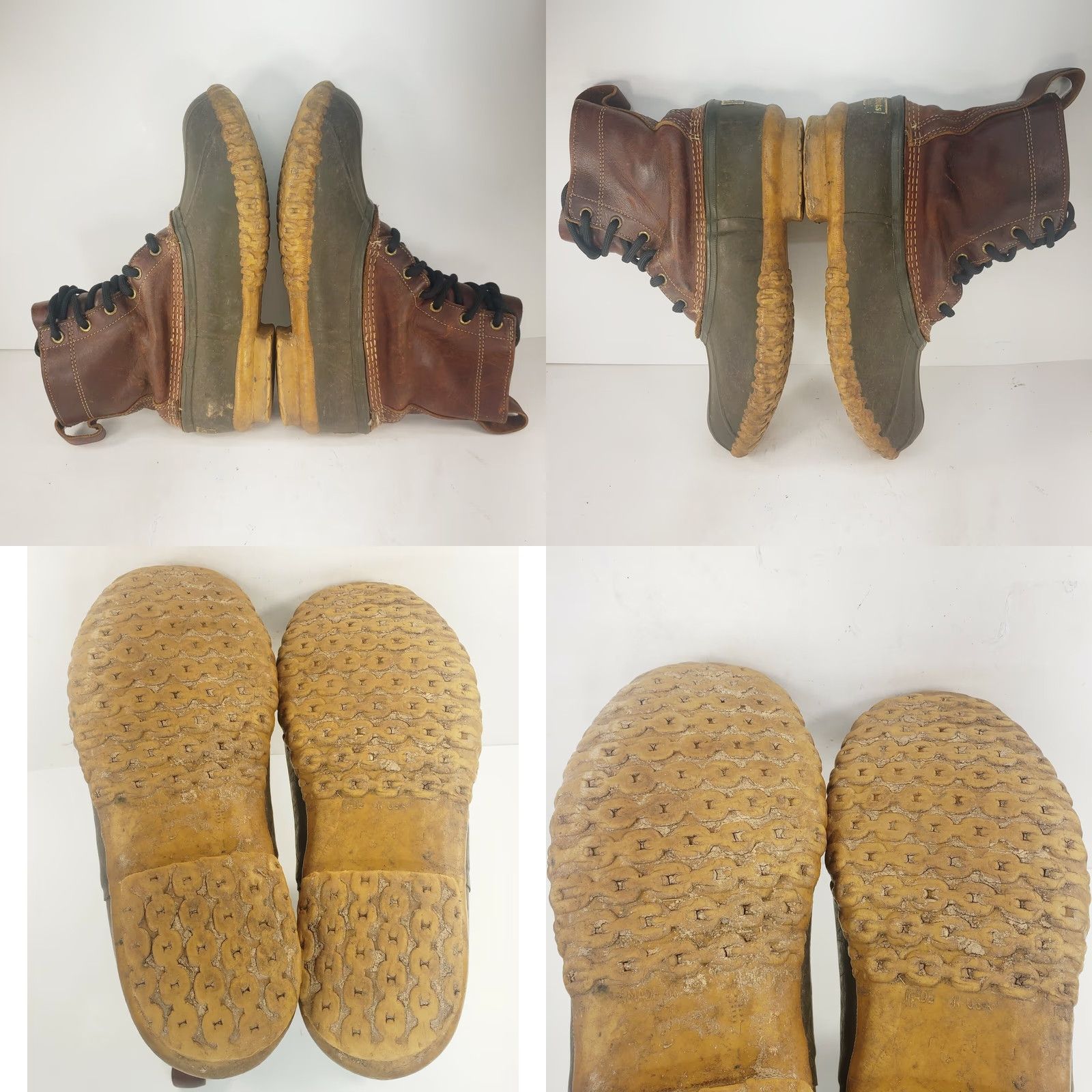 Vintage LL Bean Men’s 9W Brown Leather 8 Inch Lace Up Duck Boots Size US 9 / EU 42 - 8 Thumbnail