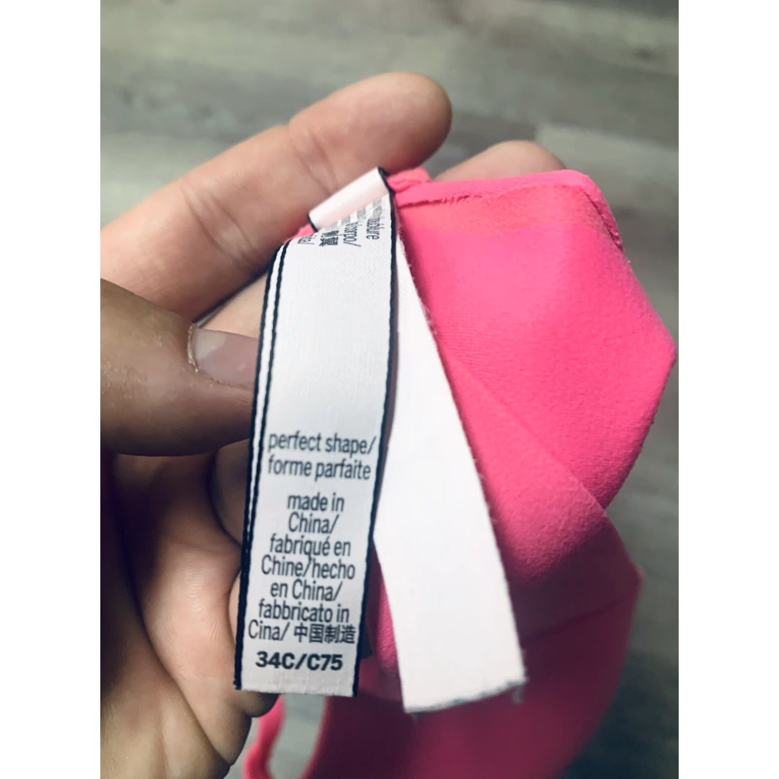 Victoria's Secret VICTORIA'S SECRET PERFECT SHAPE Pink BRA Women 34C Size ONE SIZE - 5 Thumbnail