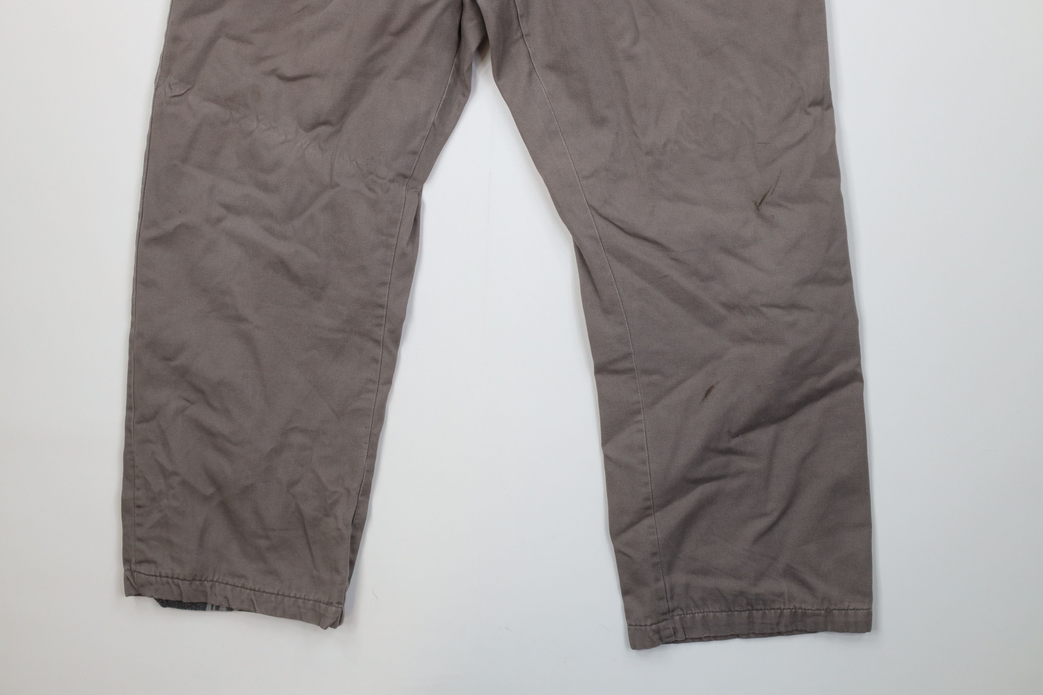 Vintage Vintage 90s Streetwear Flannel Lined Wide Leg Pants Gray Size US 36 / EU 52 - 4 Thumbnail