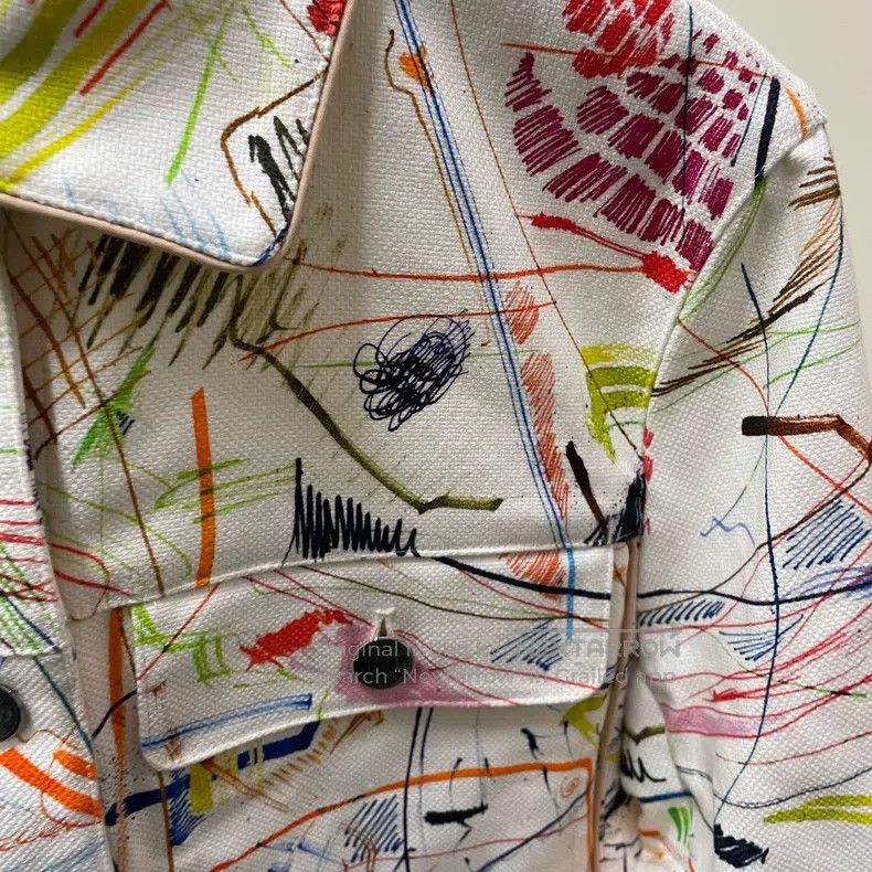 Hermes Hermes Graffiti Denim Jacket Size XXS / US 00 / IT 34 - 2 Thumbnail
