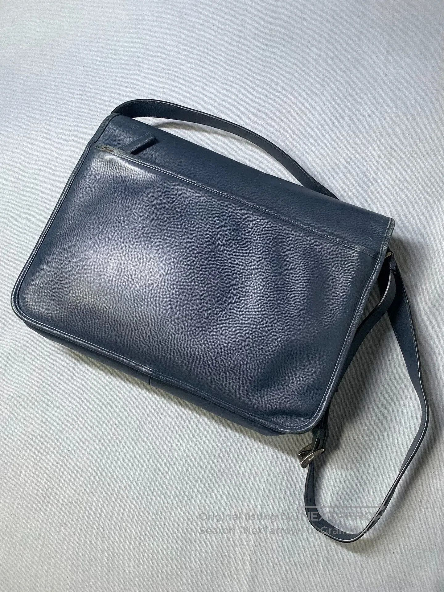 Prada Prada Triangle Logo Cross Grain Shoulder Bag. Size ONE SIZE - 3 Thumbnail