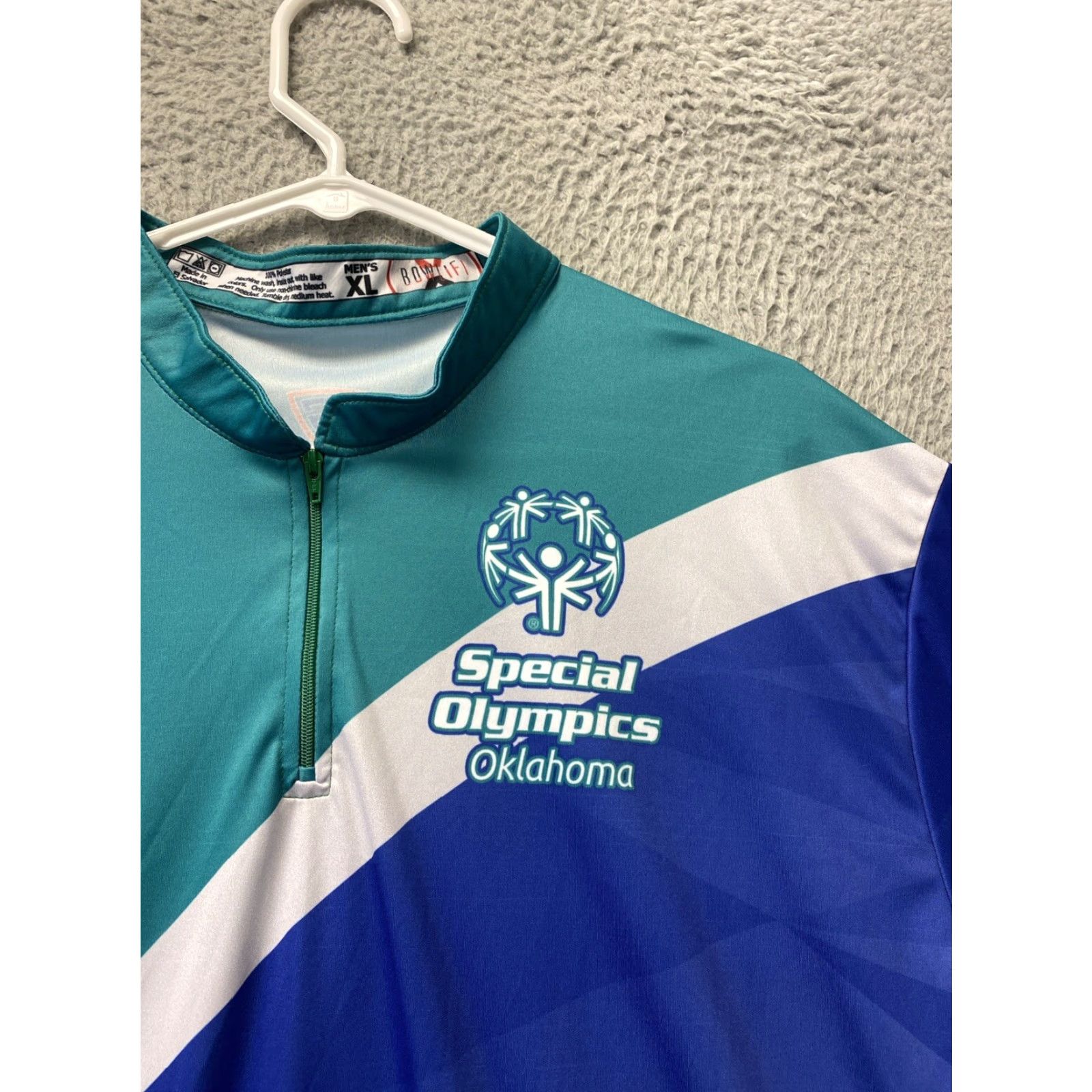 Vintage Okympic Oklahoma Shirt Jersey Mens XL Blue Green Sports /115-2 Size US XL / EU 56 / 4 - 3 Thumbnail