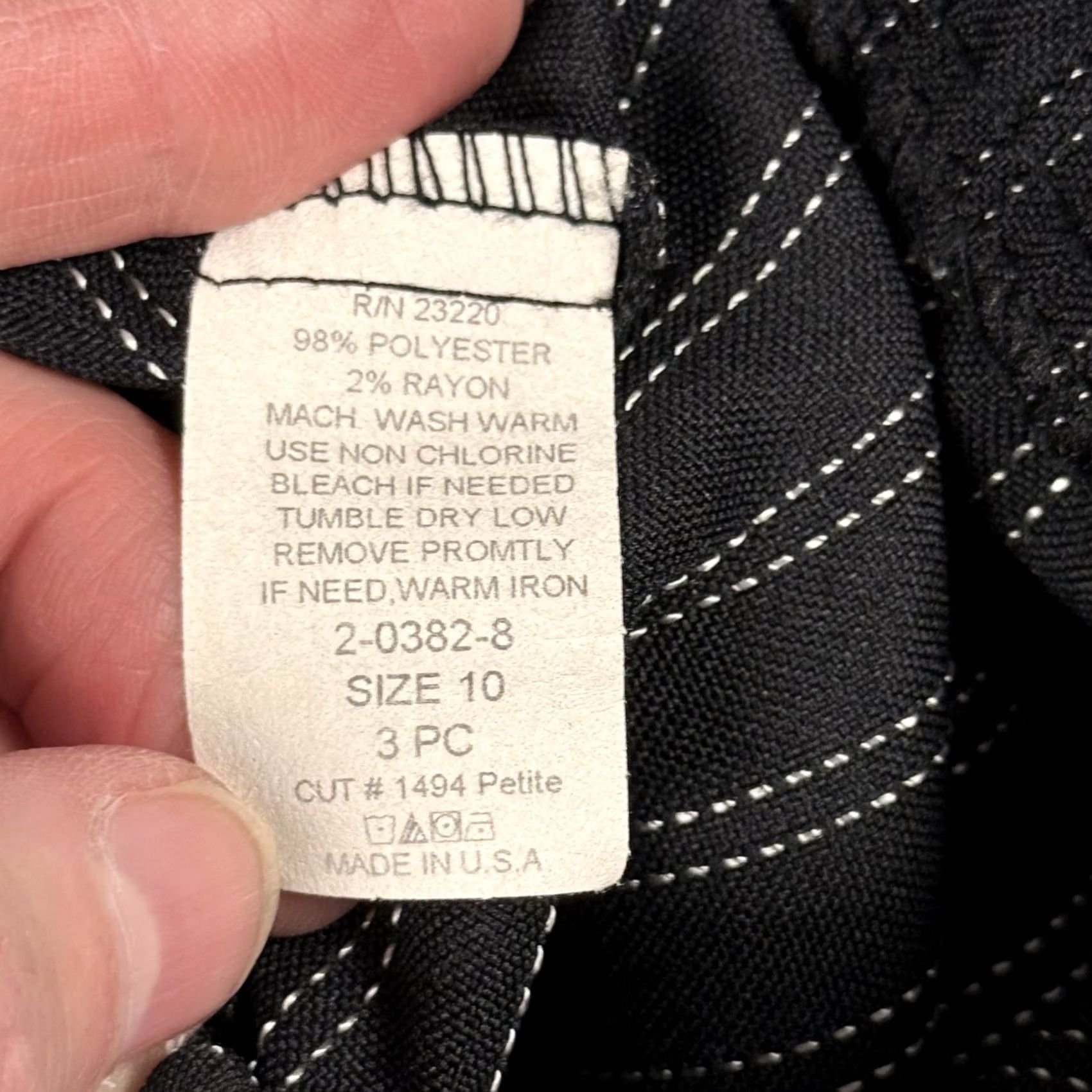 Vintage VINTAGE Pinstripe Dress Pants 10P Straight Elastic Waist Corpcore Office USA Women Pants 32in Waist 28in Inseam Size 32" / US 10 / IT 46 - 5 Thumbnail